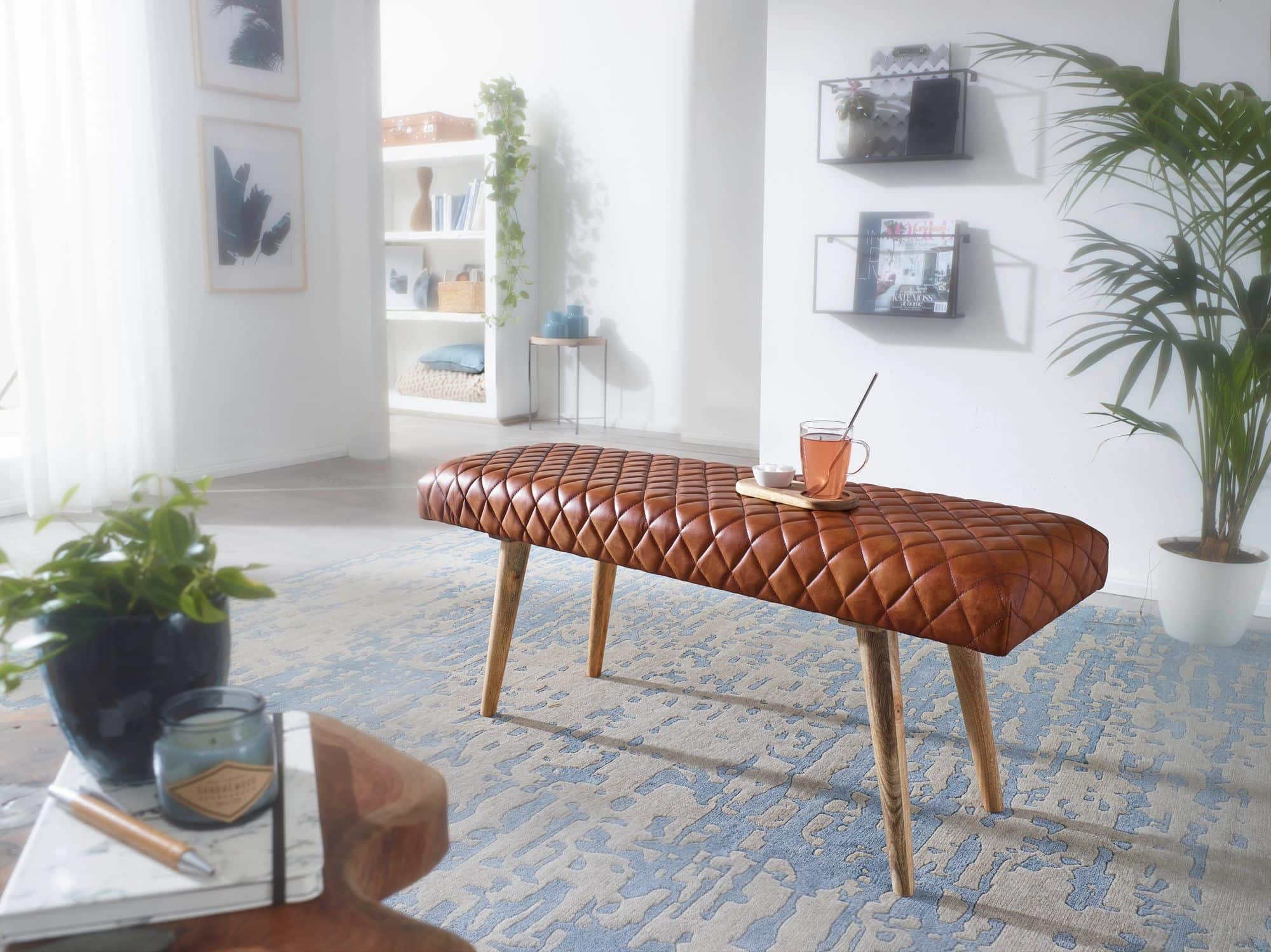 52642-WOHNLING-Sitzbank-117x38x51-cm-WL6-091-WL6-091_22lsOUTuZ8bVBu Sitzbank Echtleder / Massivholz Bank 115x53x38 cm