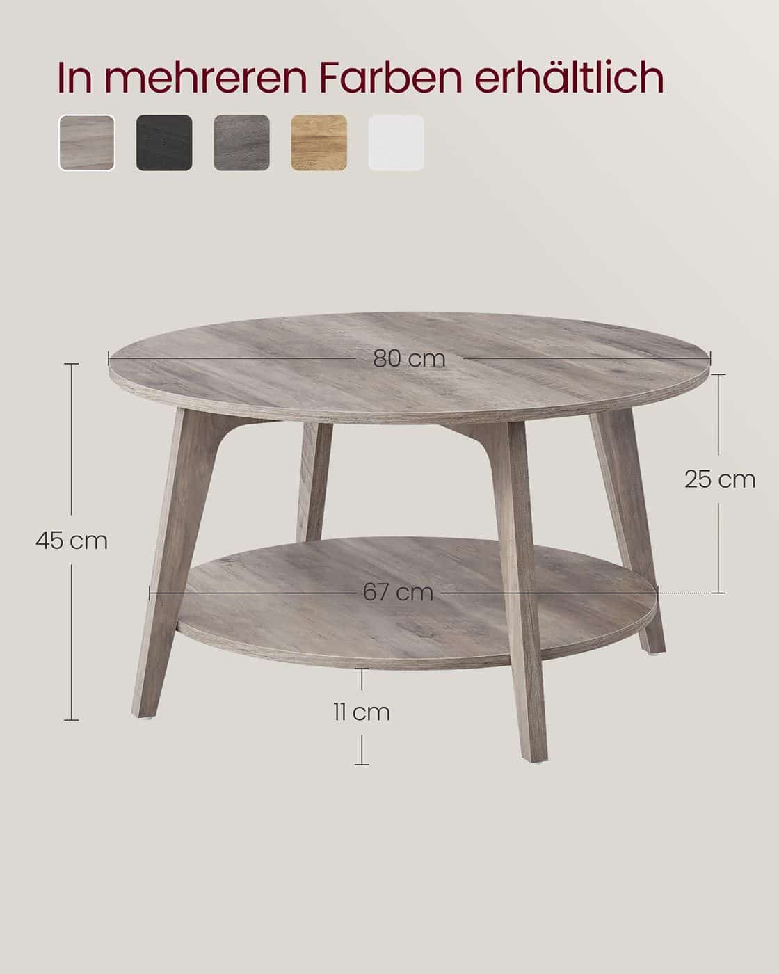 Couchtisch 2 Ebenen einfach zu montieren