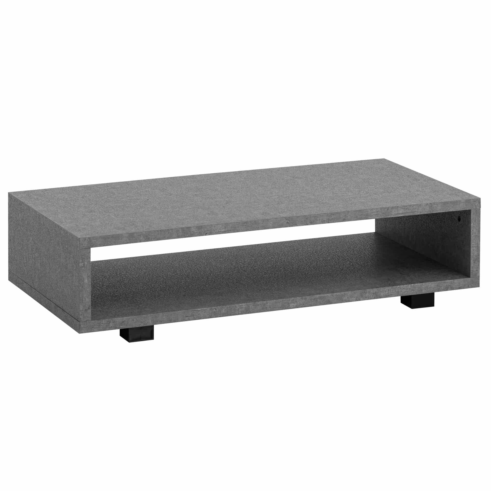 Couchtisch 100x50x25 cm Grau Sofatisch in Beton-Optik Modern Couchtisch 100x50x25 cm Grau Sofatisch in Beton-Optik Modern