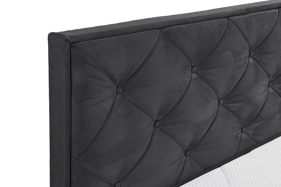 Boxbett Monroe B von ED Exciting Design Farbe Anthrazit mit Bettkasten, 9-Zonen-Tonnentaschenfederkernmatratze|Härtegrad H3/H4 – in 160x200 cm Boxbett Monroe B von ED Exciting Design Farbe Anthrazit mit Bettkasten, 9-Zonen-Tonnentaschenfederkernmatratze|Härtegrad H3/H4 – in 160x200 cm
