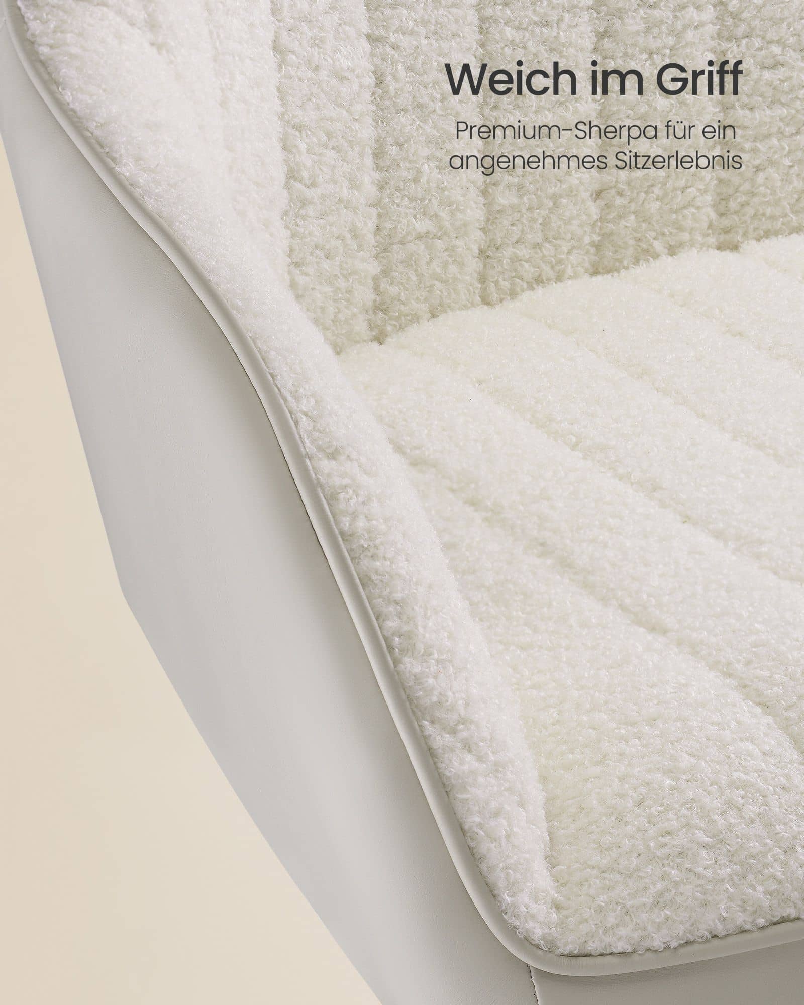 Bürostuhl gepolstert cappuccinobeige-wolkenweiß Bürostuhl gepolstert cappuccinobeige-wolkenweiß