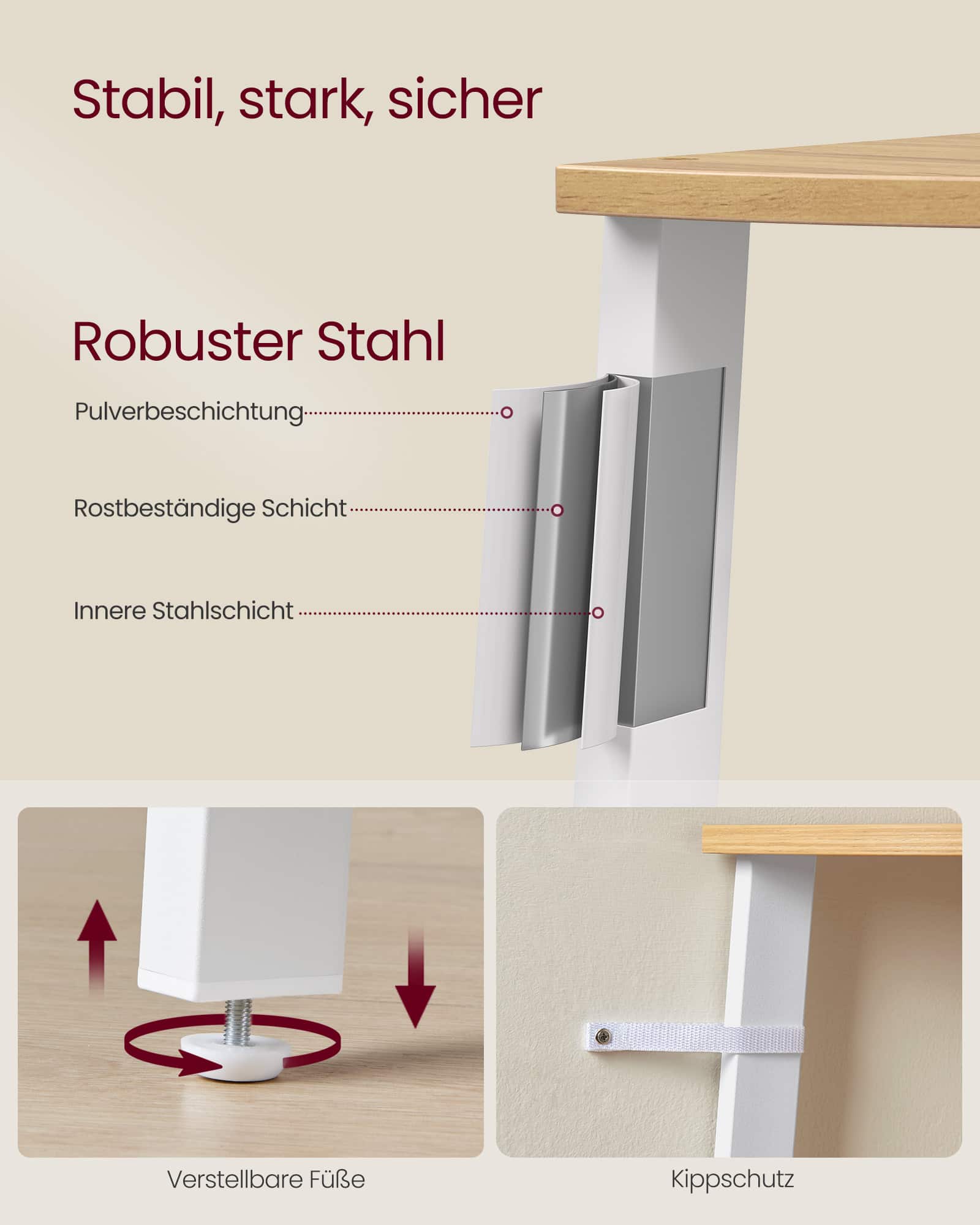 Eckregal mit 4 Ebenen natureichenfarben-mattweiß Eckregal mit 4 Ebenen natureichenfarben-mattweiß