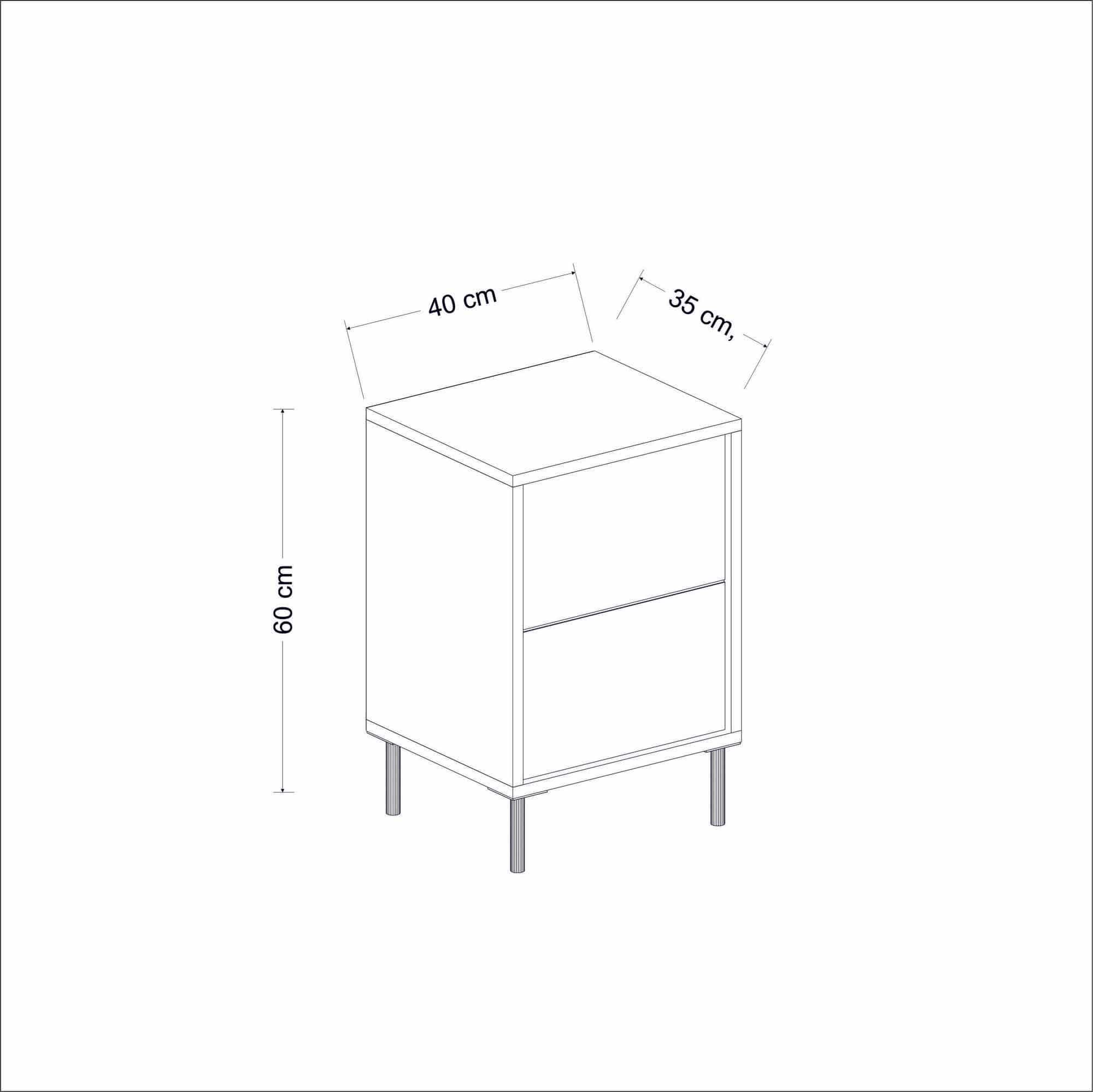 Imaj - Anthrazit - Nachttisch