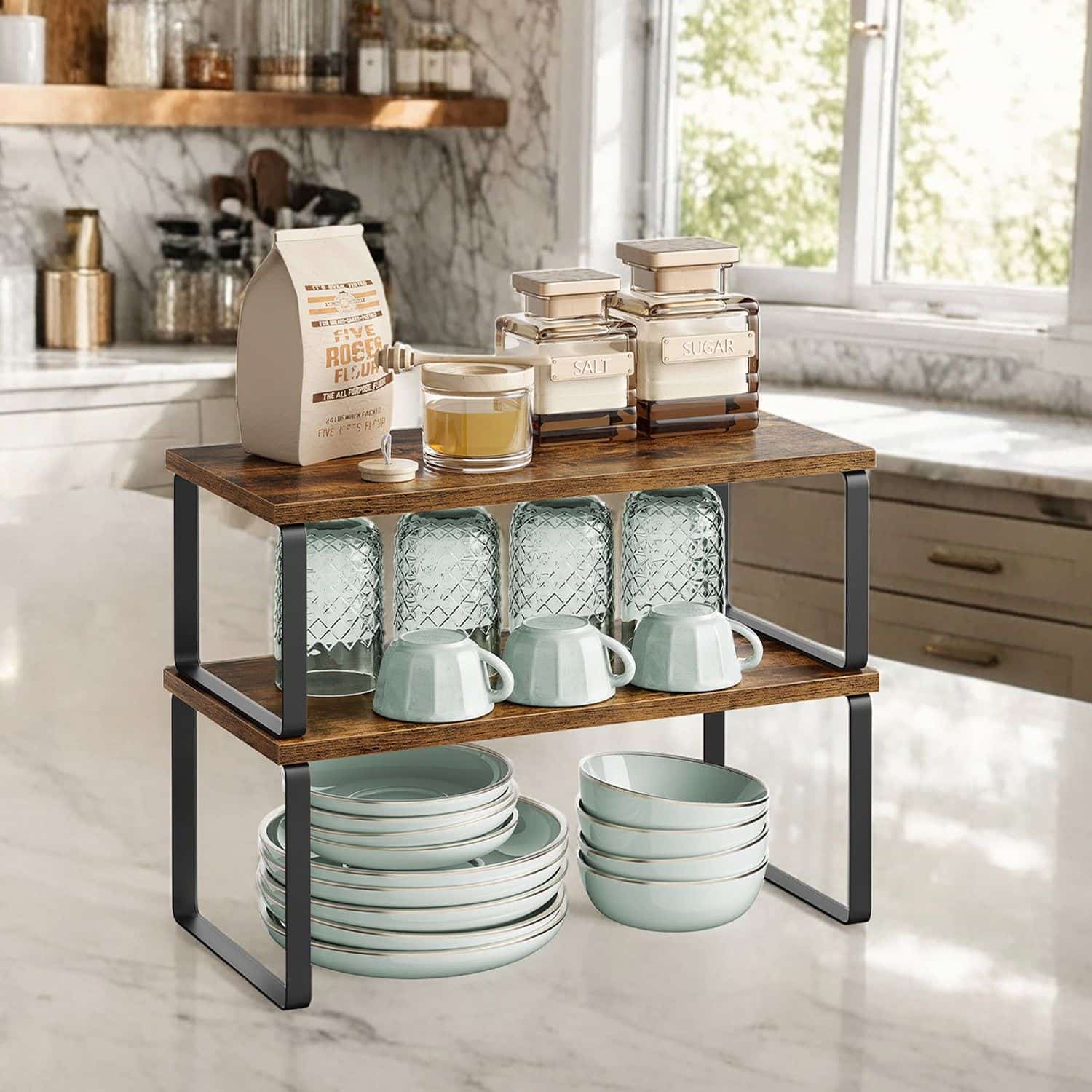 Gewürzregal, 2er Set Küchenregal, Küchenaufbewahrung Gewürzregal, 2er Set Küchenregal, Küchenaufbewahrung