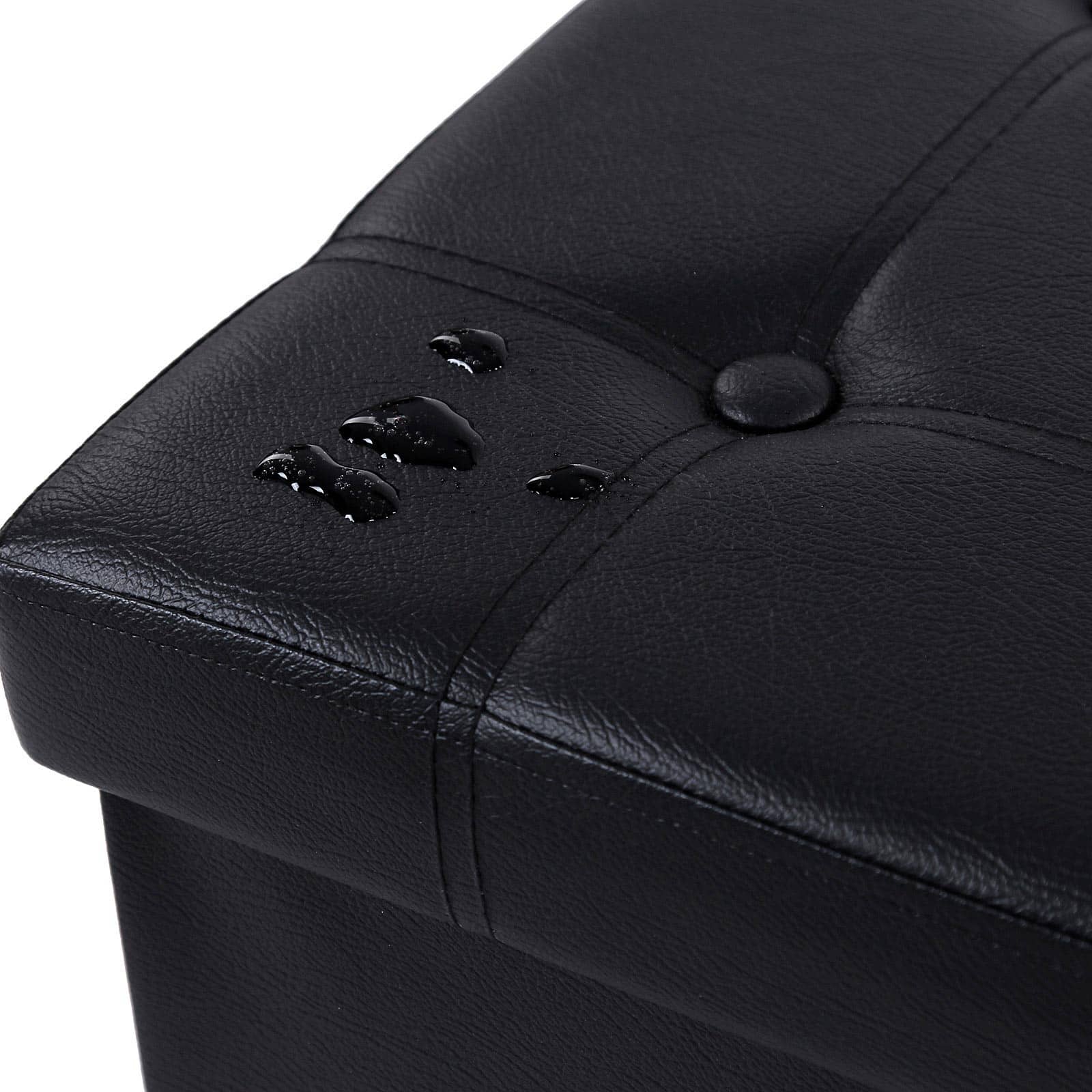 Kleiner Sitzwürfel Kunstleder Schwarz-LSF30B Kleiner Sitzwürfel Kunstleder Schwarz-LSF30B