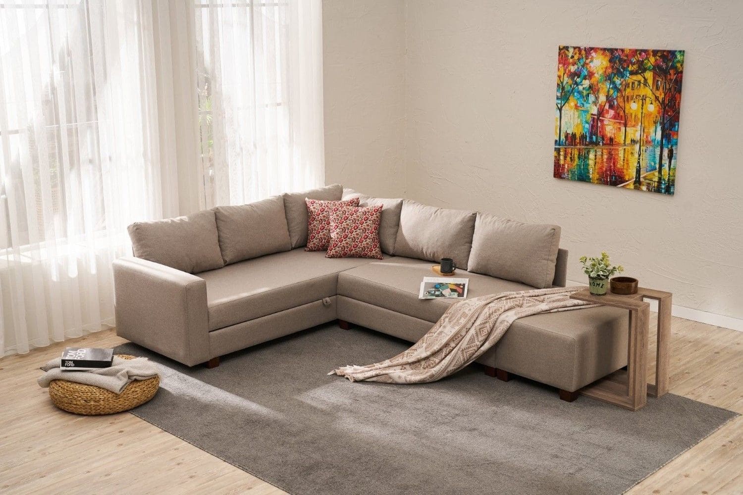 Aly Ecksofa mit Schlaffunktion und Bettkasten Aly Ecksofa mit Schlaffunktion und Bettkasten