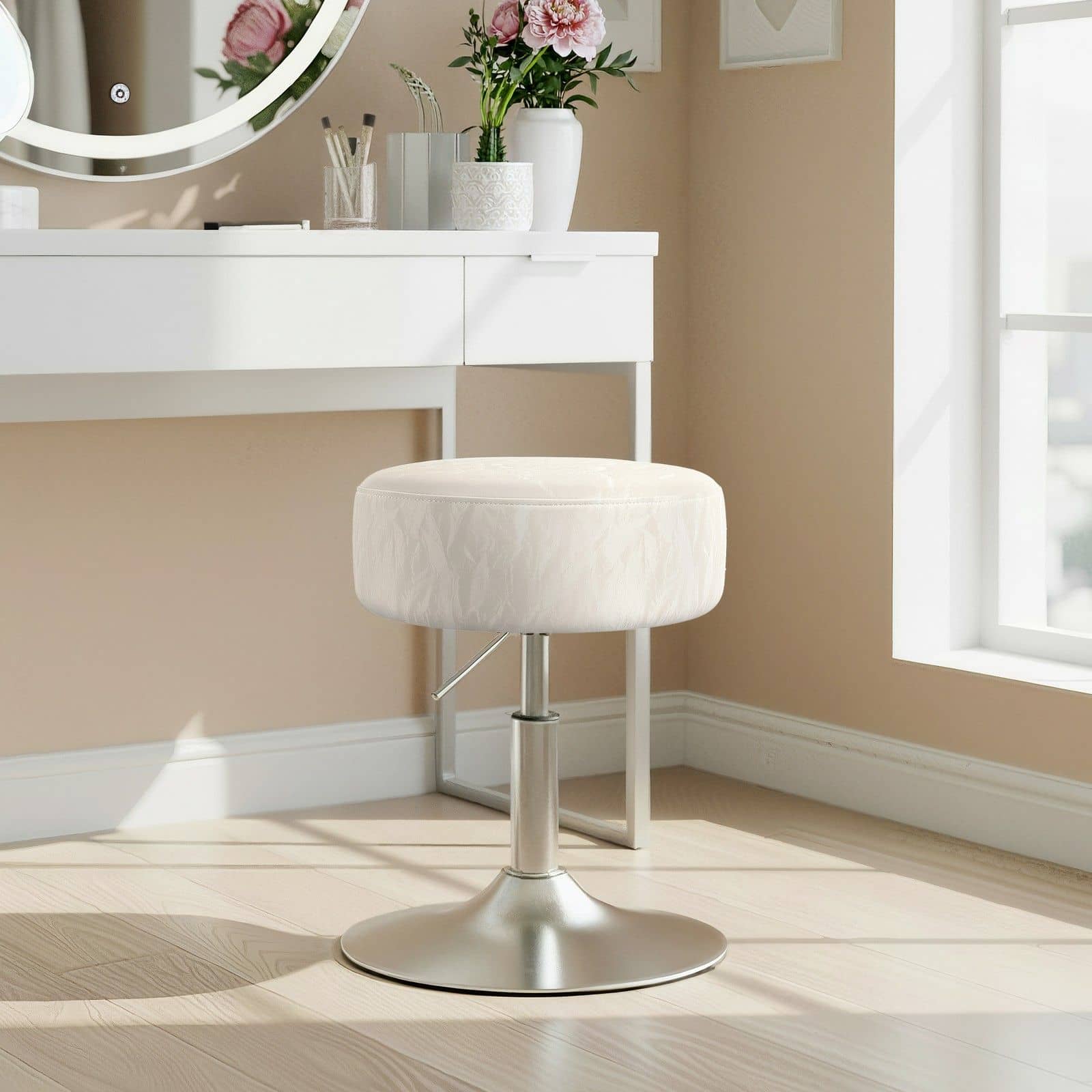 Sitzhocker, Schminkstuhl, höhenverstellbar