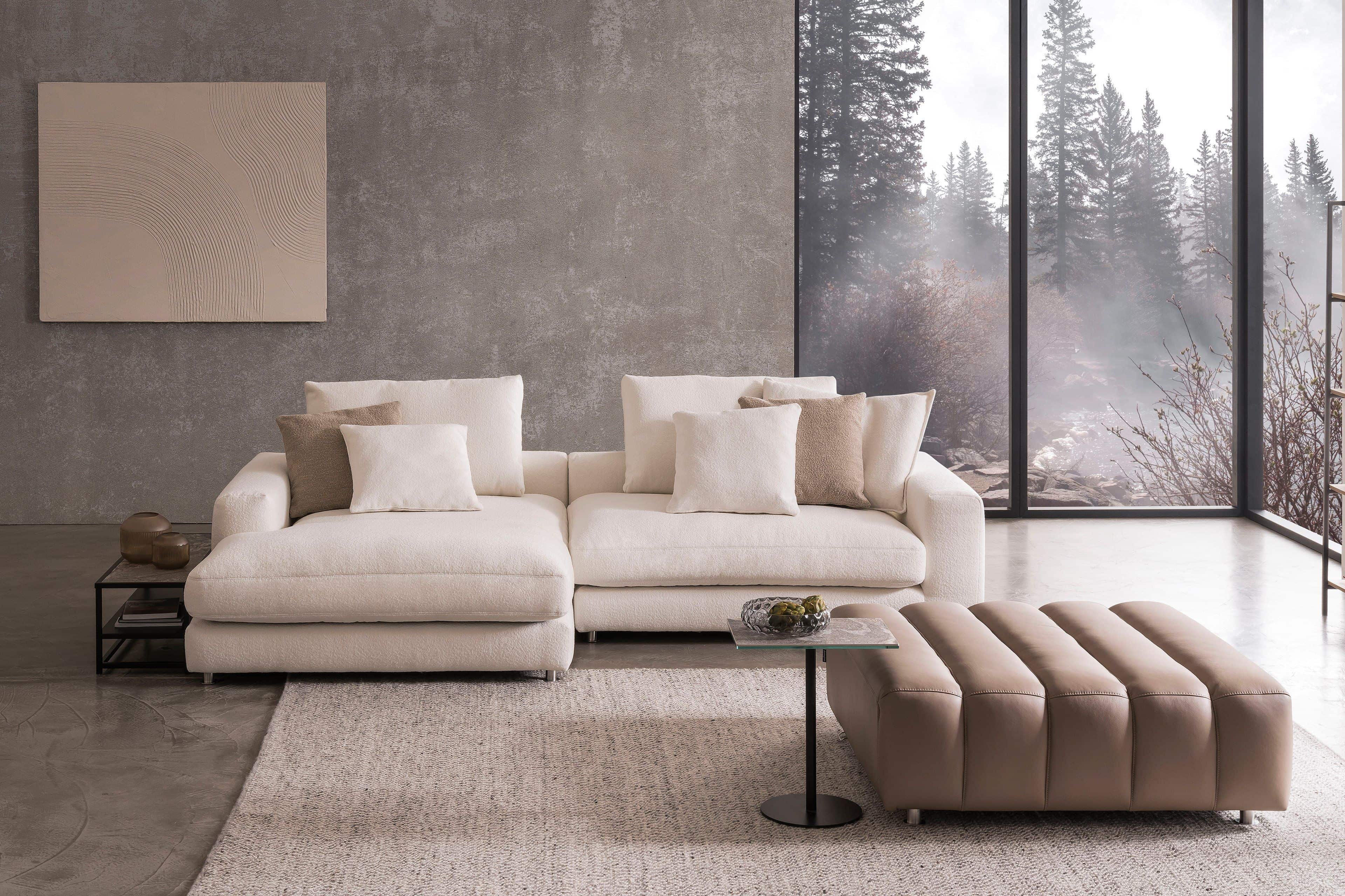 Berry Ecksofa beige - designwerk – Eleganz mit Taschenfederkern