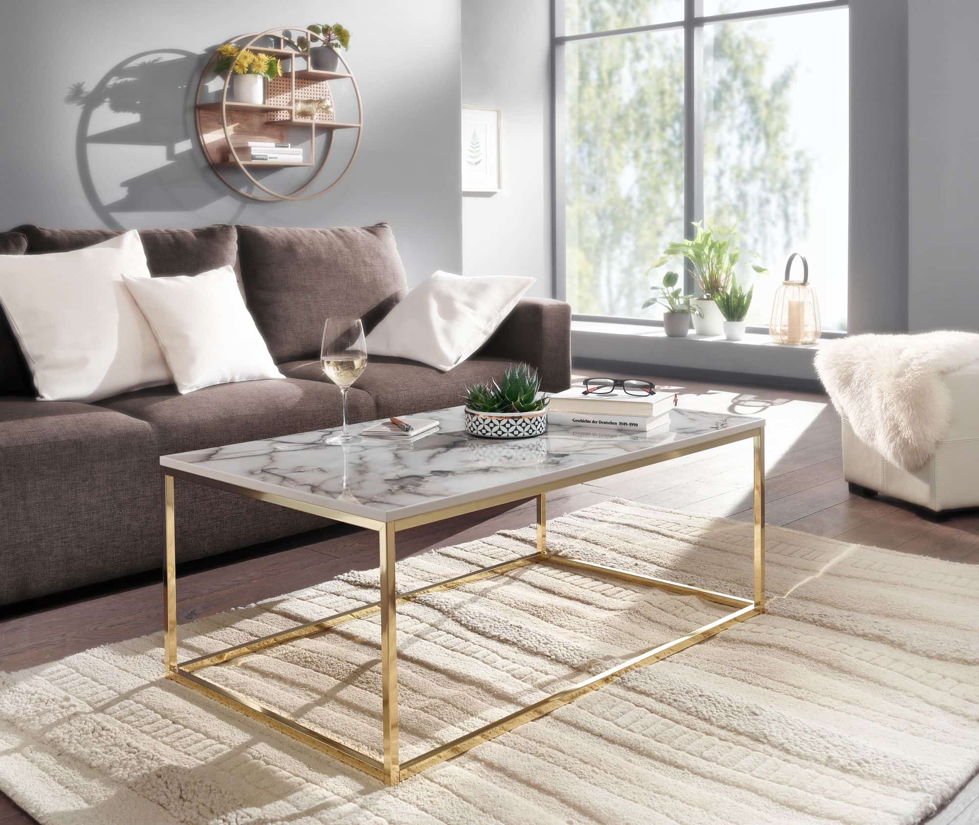 69968-Wohnling-Couchtisch-100x60x40-cm-Messing-Marmor-Optik-weiss-shinny-gold-WL6-606-WL6-606_5 Couchtisch 100x60x40 cm mit Marmor Optik Weiß / Gold