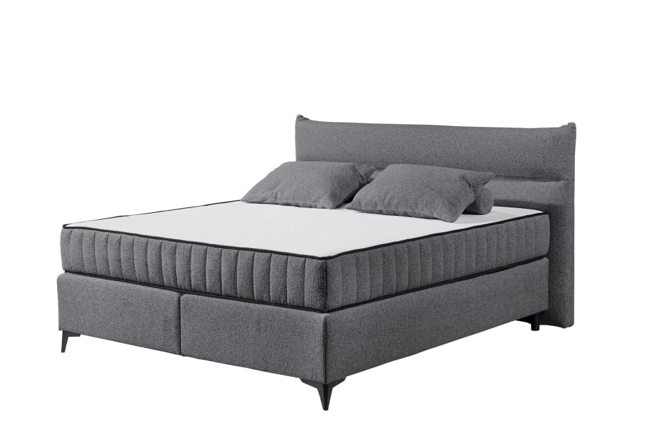 Boxspringbett Vlieland von ED Exciting Farbe Anthrazit Design mit H3/H4 Duo-Matratze 180 x 200 cm Boxspringbett Vlieland von ED Exciting Farbe Anthrazit Design mit H3/H4 Duo-Matratze 180 x 200 cm