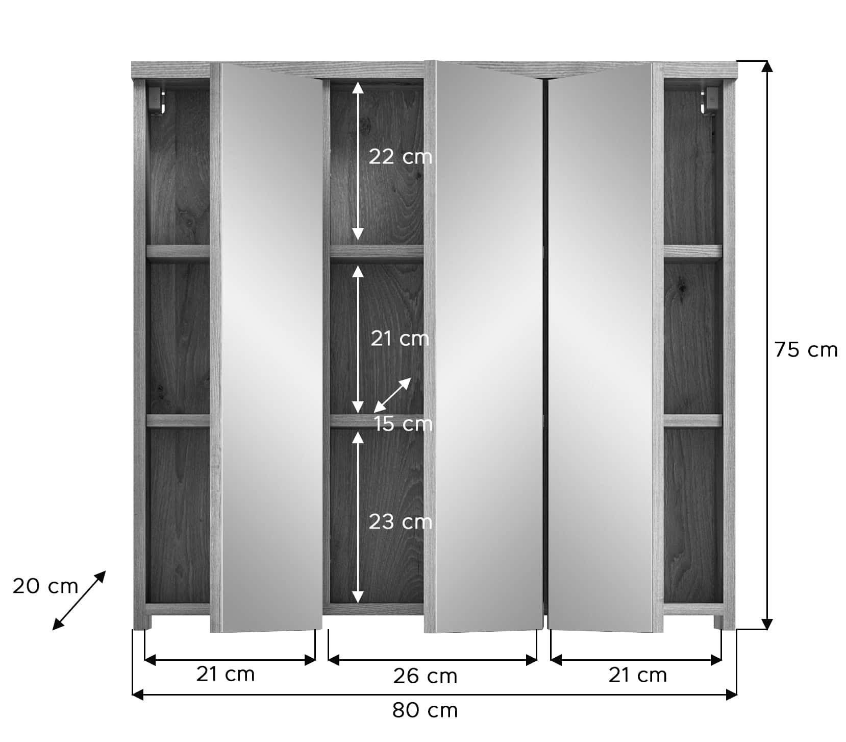 Grado Spiegelschrank
