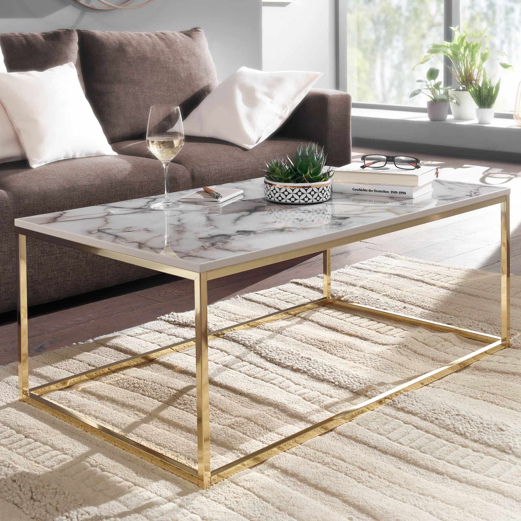69968-Wohnling-Couchtisch-100x60x40-cm-Messing-Marmor-Optik-weiss-shinny-gold-WL6-606-WL6-606_2 Couchtisch 100x60x40 cm mit Marmor Optik Weiß / Gold