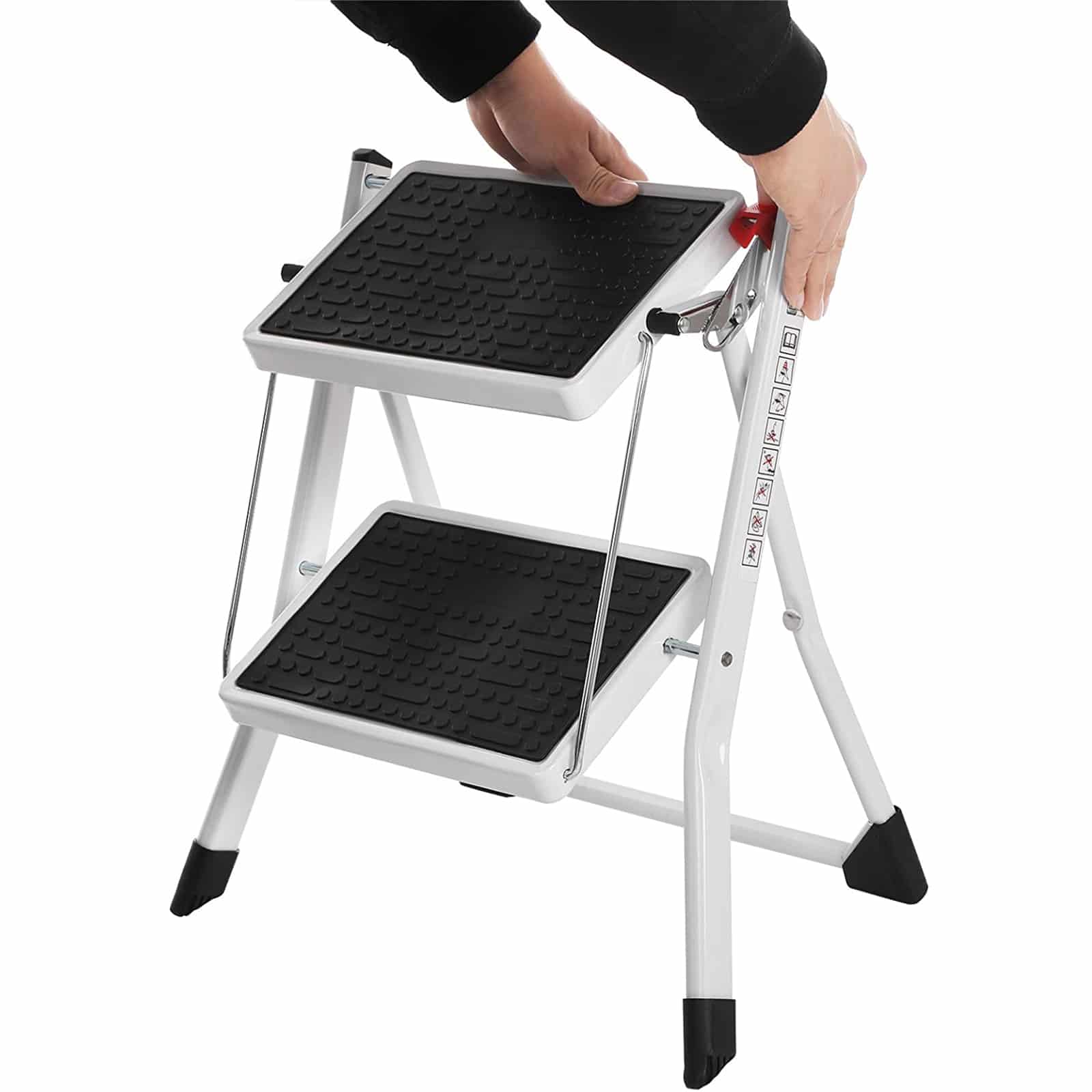 Leiter aus Stahl mit 2 Stufen-GSL02WT