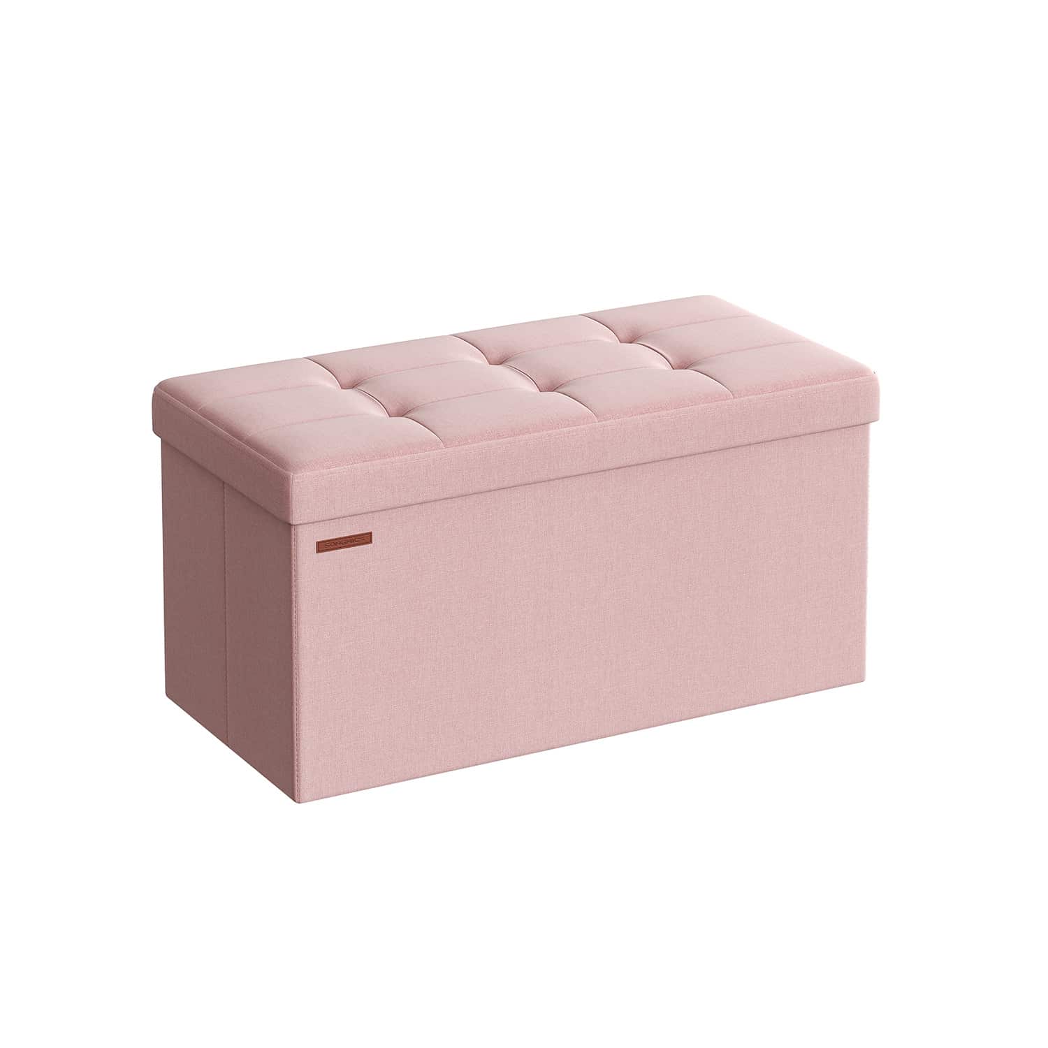 Sitzhocker mit Stauraum 38 x 76 x 38 cm pastellrosa