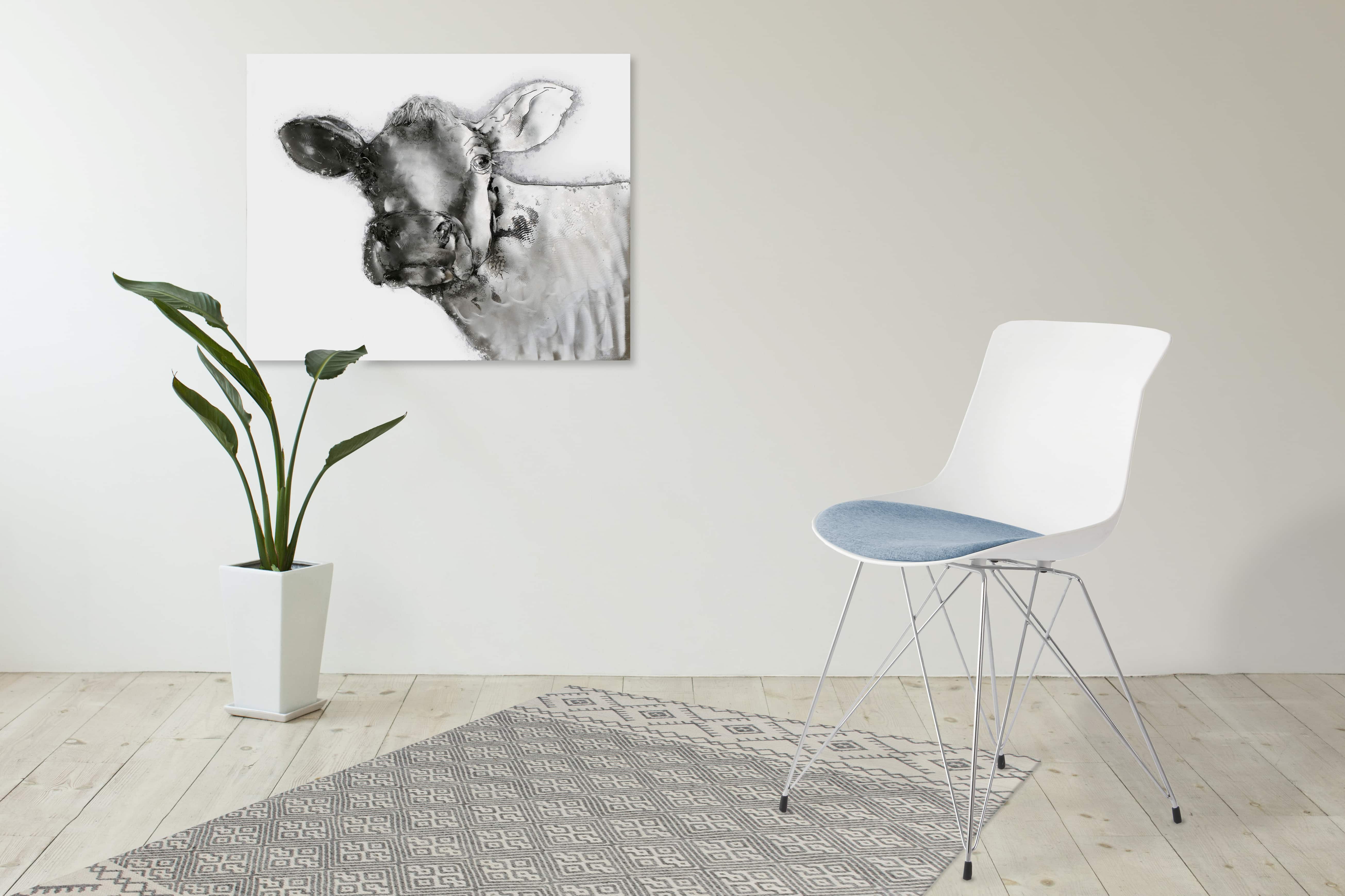 Stuhl Emily 110 2er-Set Weiß / Hellblau