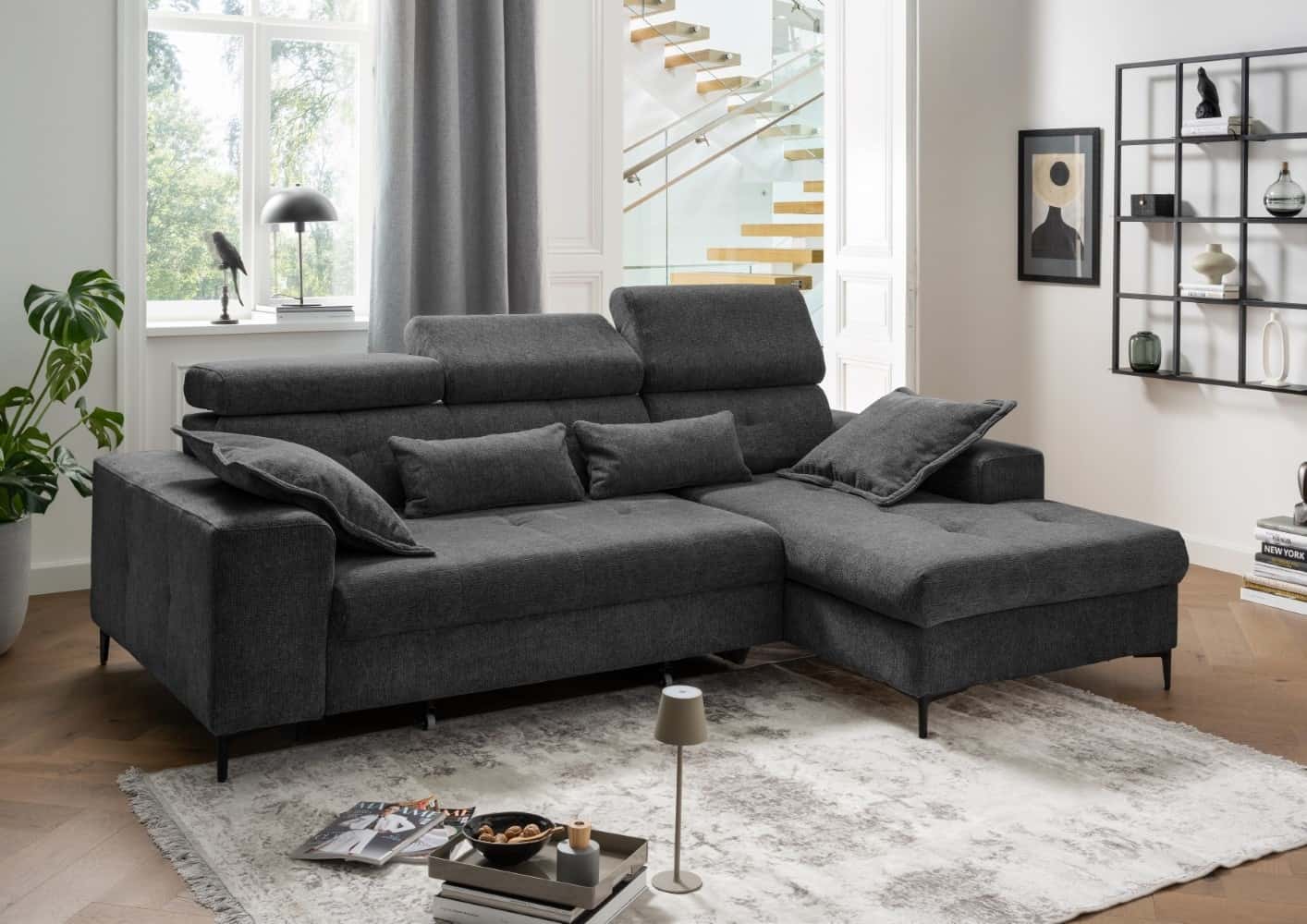 Sofa Neapel von Benformato mit Sitzvorschub und Staukasten