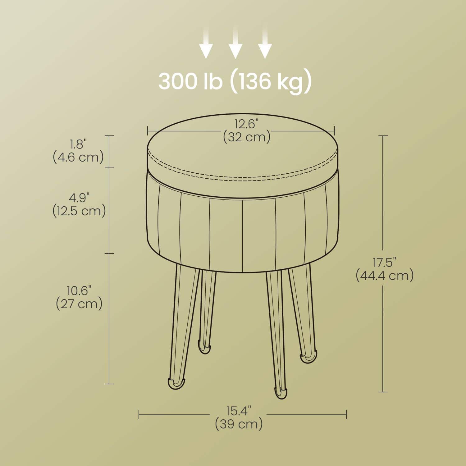 Sitzhocker, Hocker mit Stauraum, runder Sitzhocker Sitzhocker, Hocker mit Stauraum, runder Sitzhocker