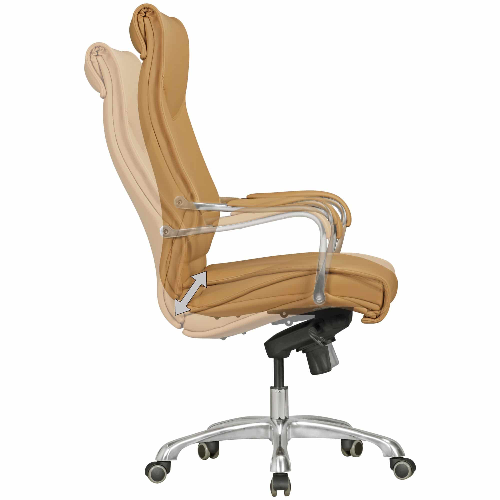 Bürostuhl BIGBOSS Bezug Kunstleder Caramel Schreibtischstuhl bis 150 kg Bürostuhl BIGBOSS Bezug Kunstleder Caramel Schreibtischstuhl bis 150 kg