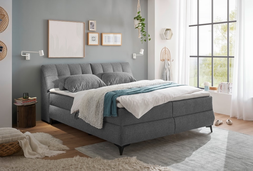 Atlantis-180_Lumos-10-dark-grey_Milieu Elegantes Boxbett Atlantis: Dark Grey Flachgewebe - Myhomelando
