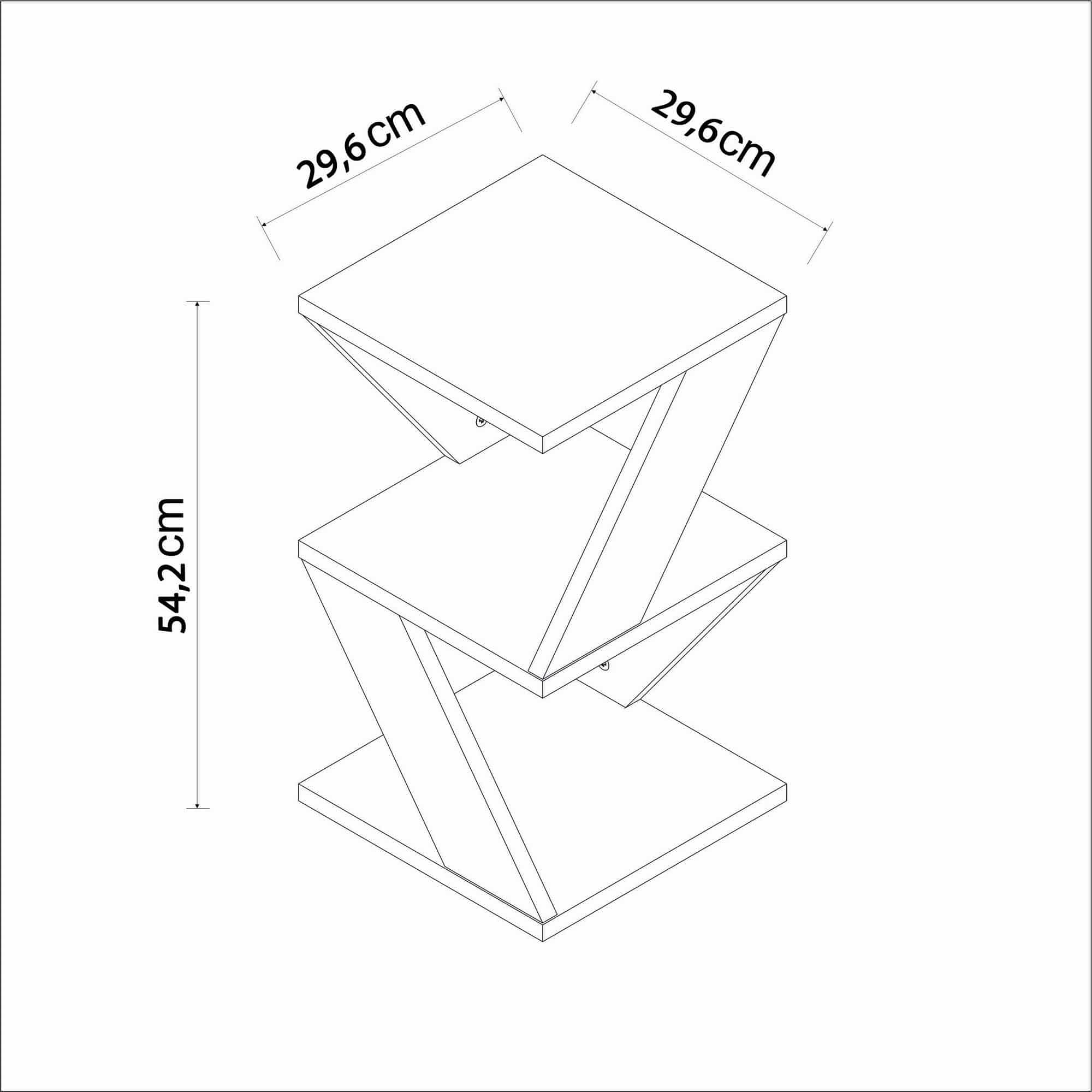 Albeni - weiß - Beistelltisch