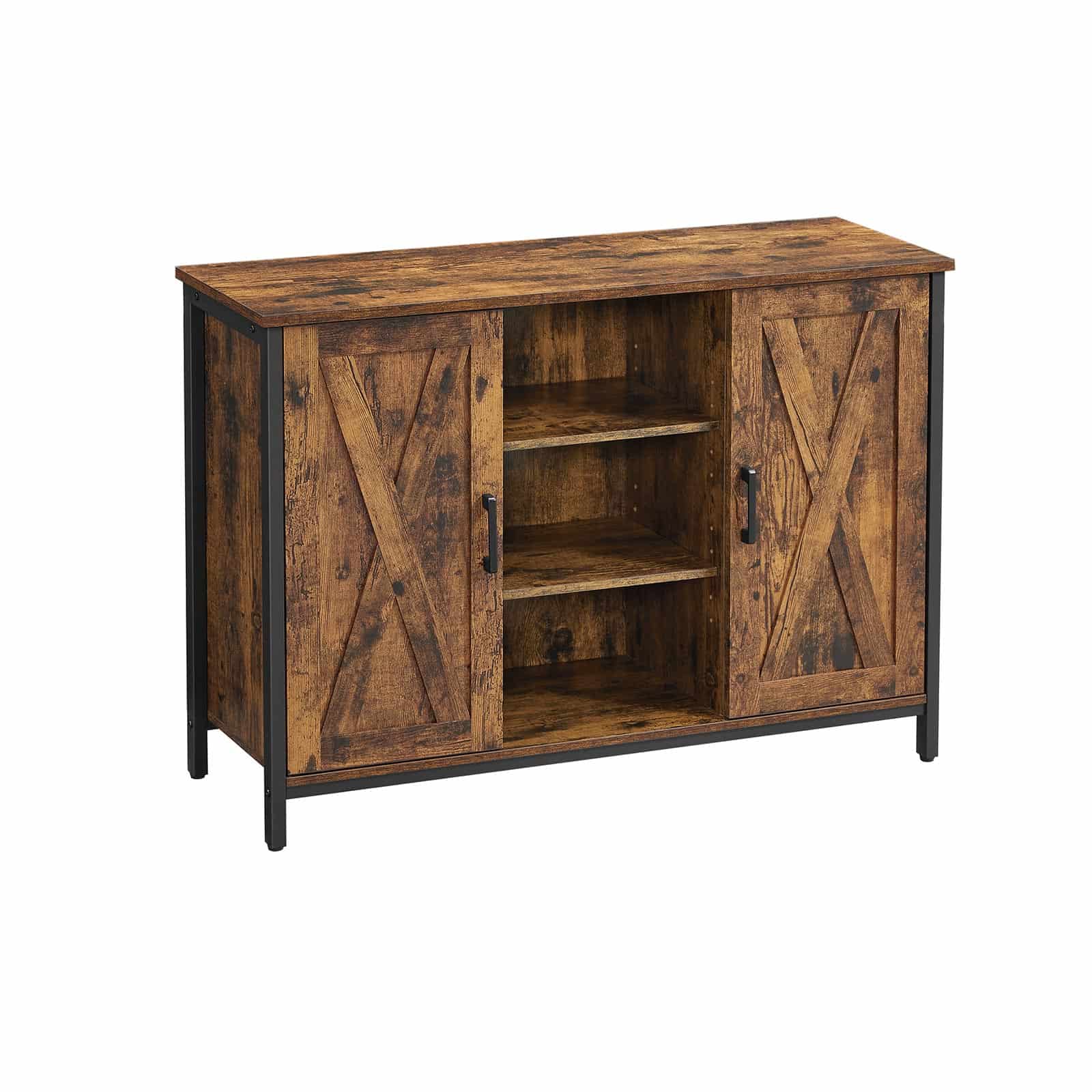 ULSC098B01-10tq7paO60cGqD Vintagebraun-Schwarzes Industrie-Sideboard für Wohnzimmer