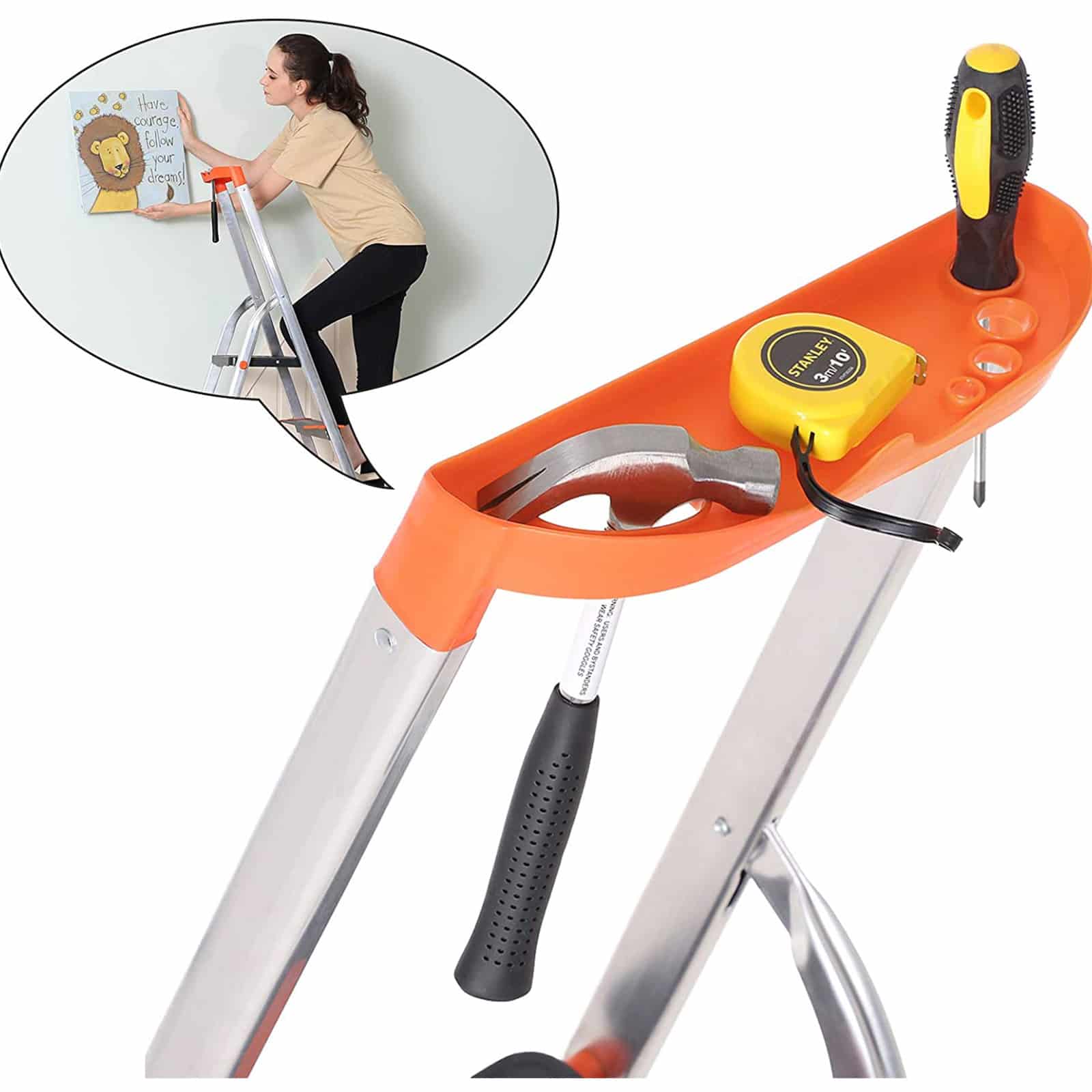 Leiter mit 3 Stufen-GLT03BK Leiter mit 3 Stufen-GLT03BK