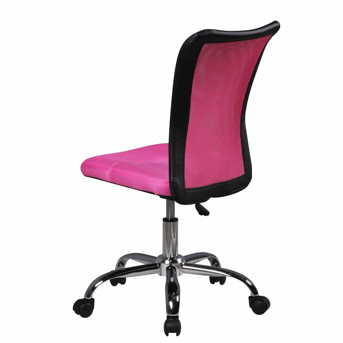 40255-AMSTYLE-Jugendstuhl-Lukas-Drehstuhl-Netz-Ro_4 Kinder-Schreibtischstuhl SALERNO für Kinder ab 6 mit Lehne Rollen Kinder-Drehstuhl Kinder-Bürostuhl ergonomisch höhenverstellbar Jugendstuhl für Mädchen Jungen Pink Kinderzimmerstuhl