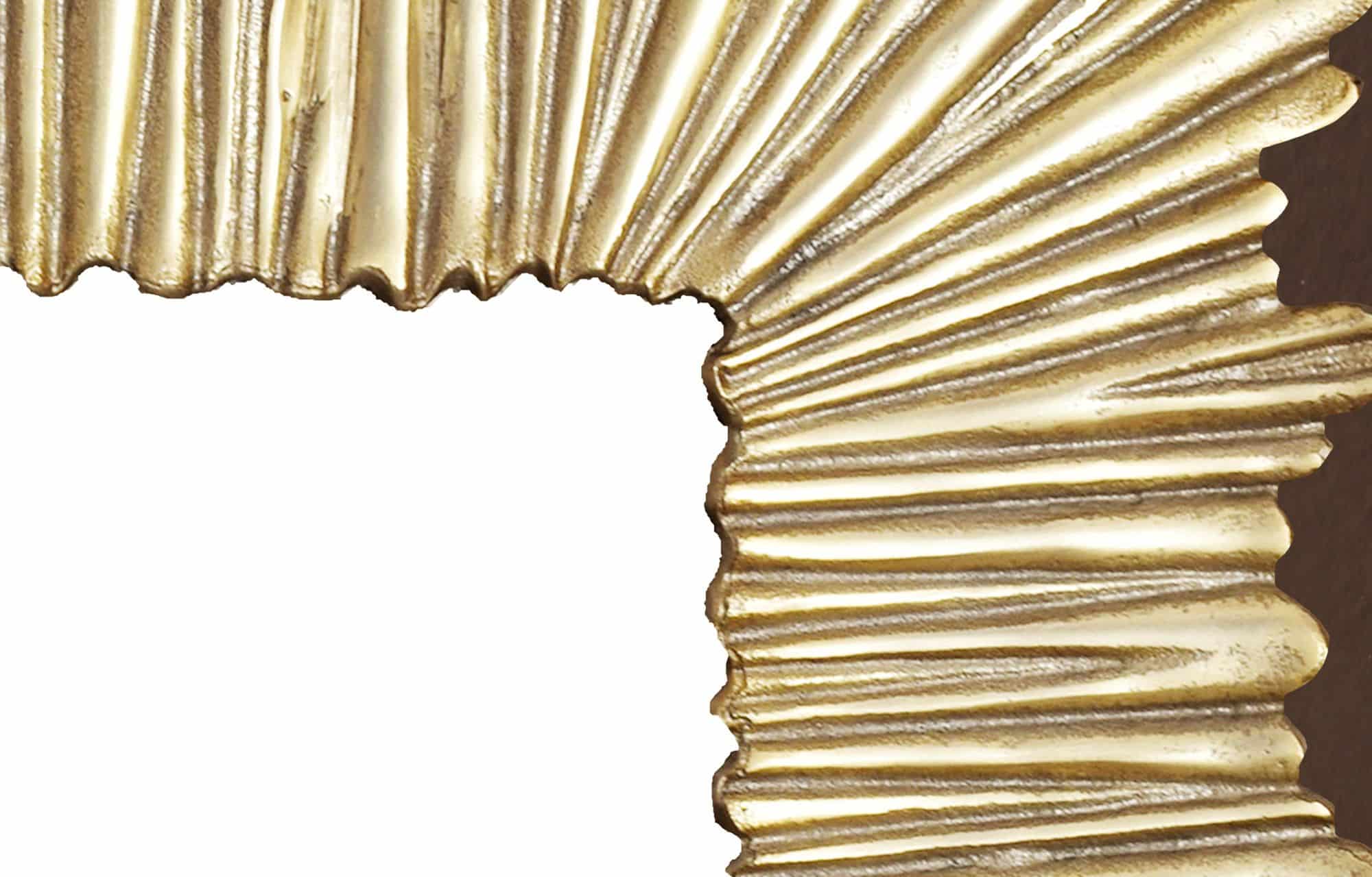 Wandspiegel 75x75 cm Metall Design Hängespiegel Gold Wandspiegel 75x75 cm Metall Design Hängespiegel Gold