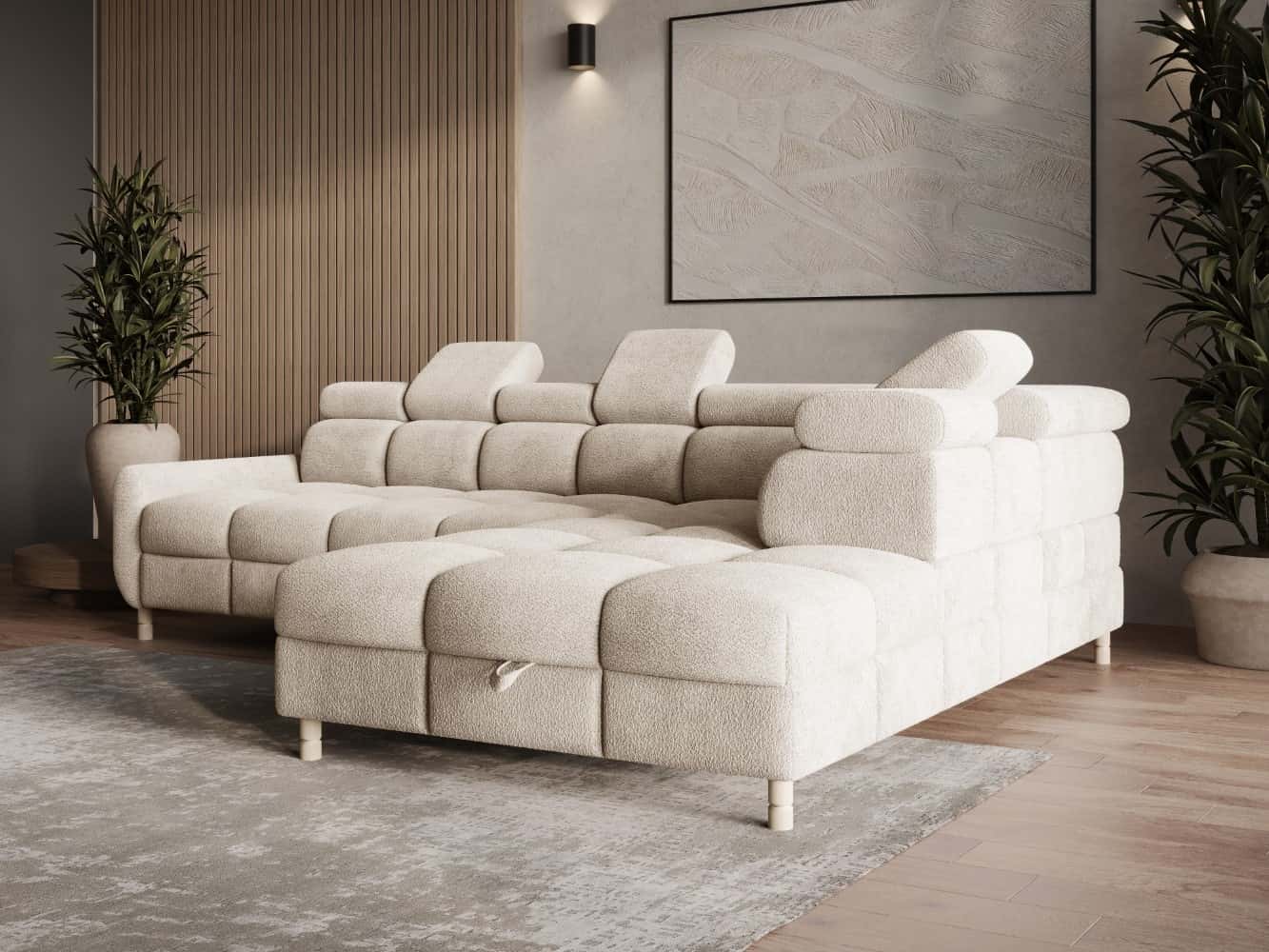 Sofa Bun Ecksofa mit Schlaffunktion | verschiedene Farben wählbar