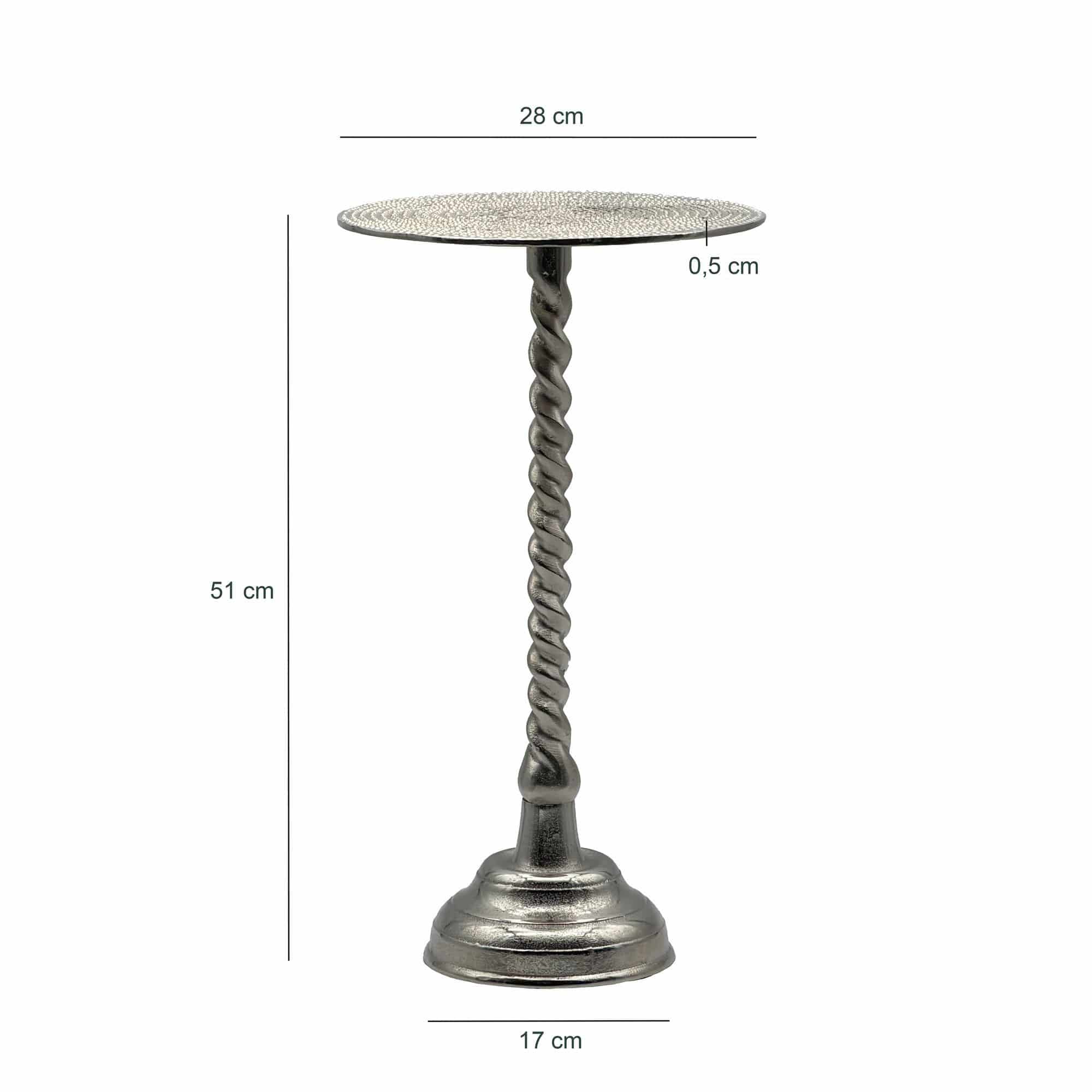 Beistelltisch Aluminium 28cm - Kleiner runder Anstelltisch aus Metall silber - Design Wohnzimmertisch - Dekotisch - Couchtisch - Metalltisch Handmade pflegeleicht Beistelltisch Aluminium 28cm - Kleiner runder Anstelltisch aus Metall silber - Design Wohnzimmertisch - Dekotisch - Couchtisch - Metalltisch Handmade pflegeleicht