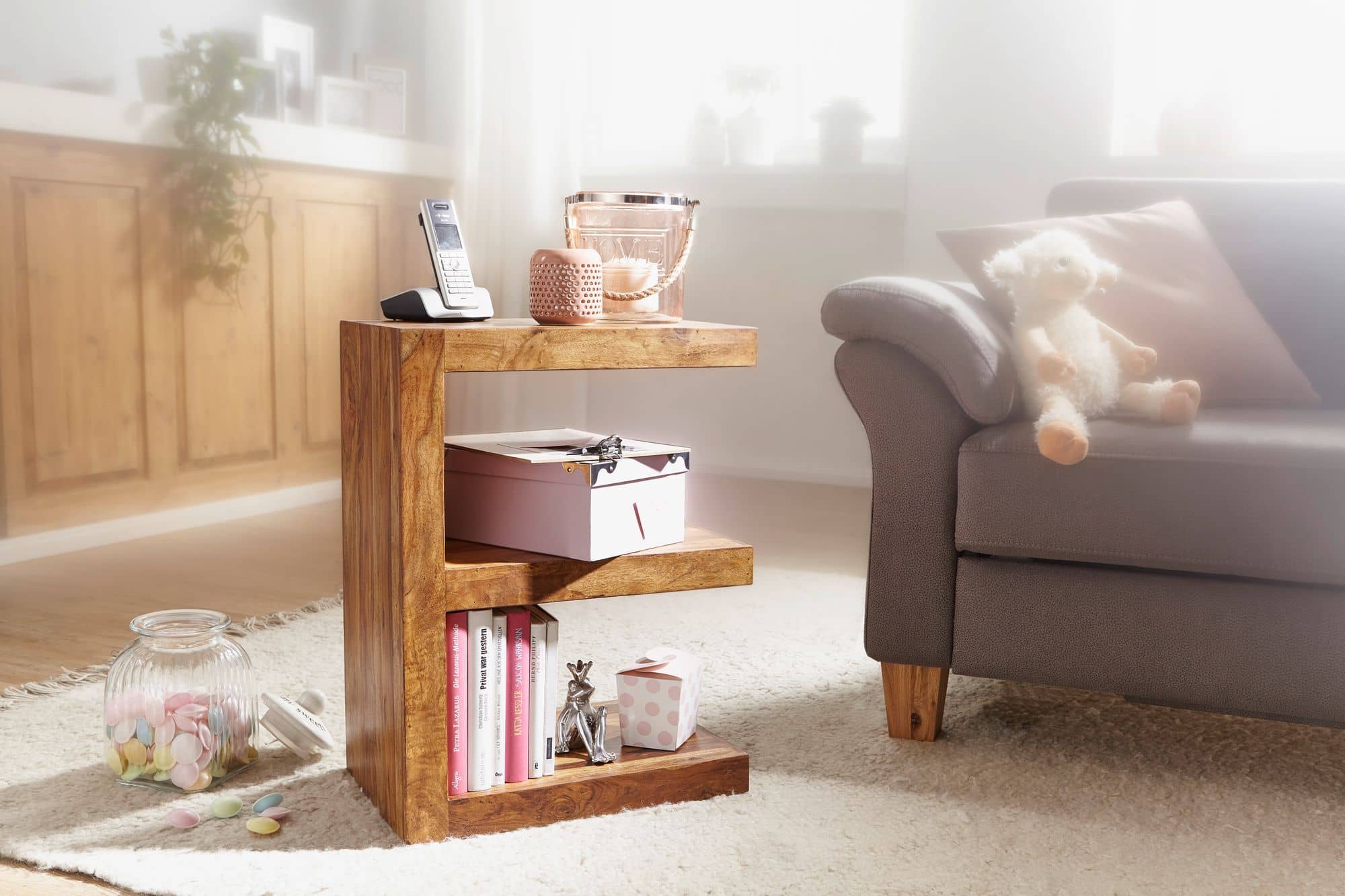 34314-WOHNLING-Beistelltisch-MUMBAI-Massivholz-Sheesham-E-Cube-60cm-hoch Wohnling Beistelltisch Mumbai 60 cm – Sheesham E‑Cube