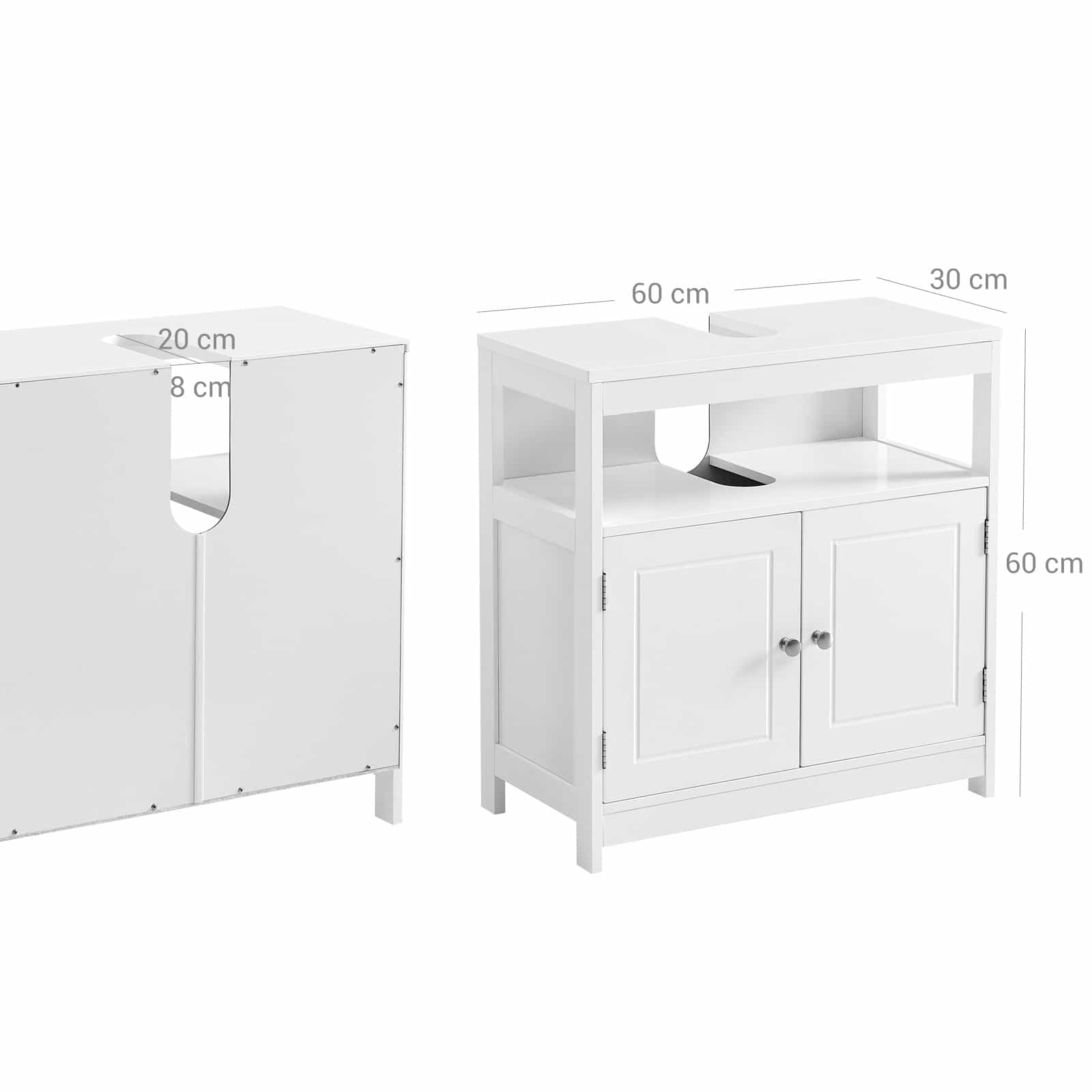Waschbeckenunterschrank mattweiß Waschbeckenunterschrank mattweiß