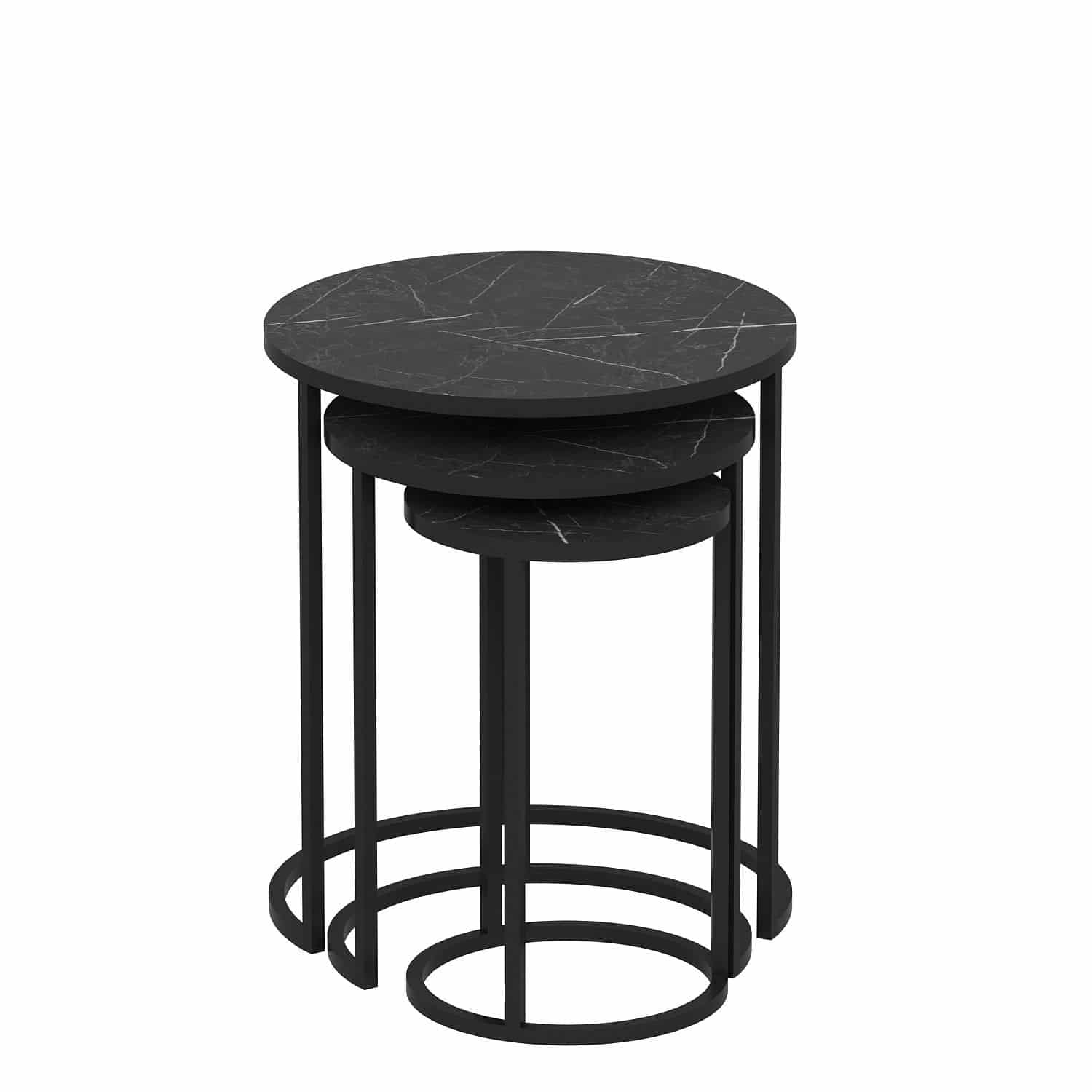 Gloria - schwarz - 3er Satztisch Gloria - schwarz - 3er Satztisch