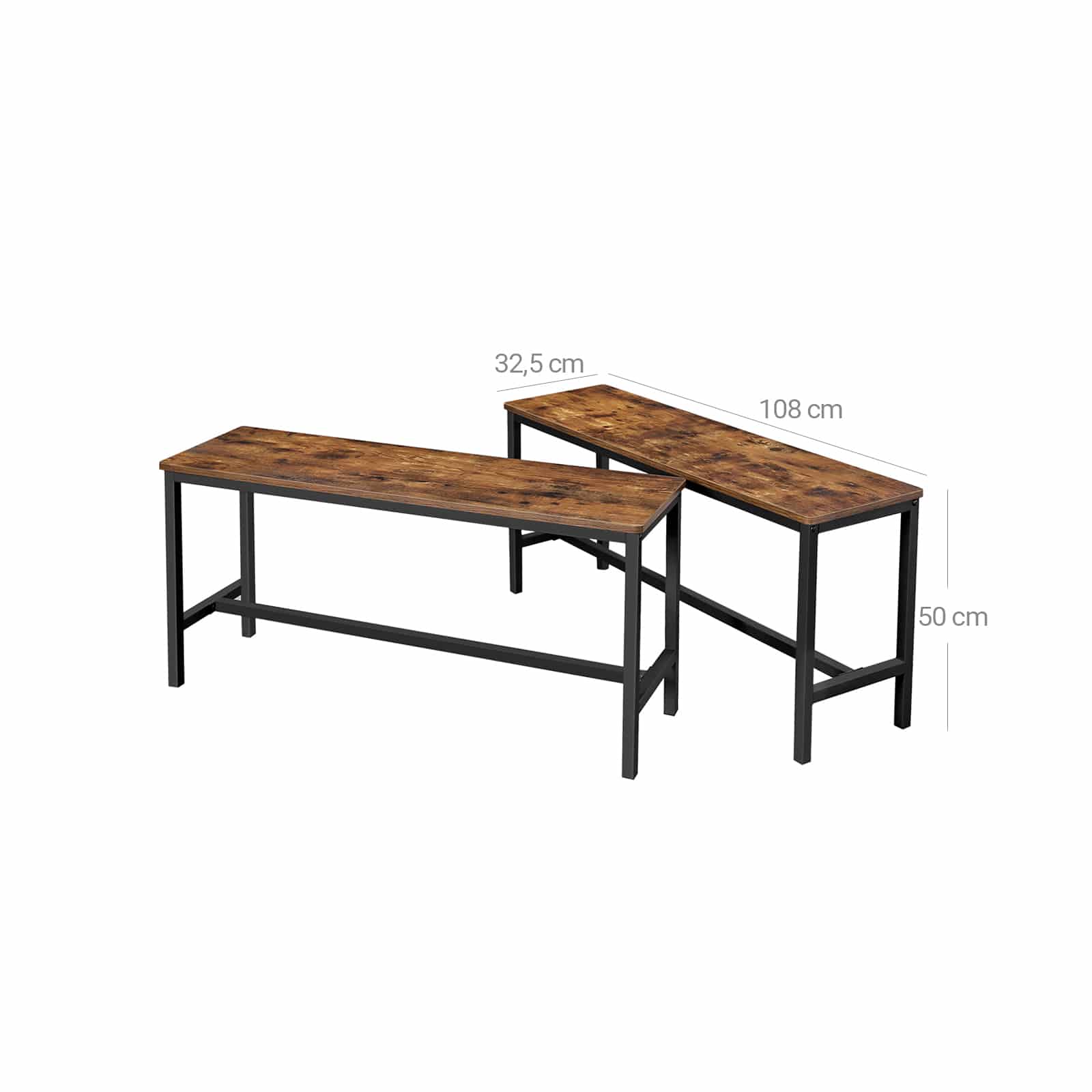 Double-Table-Benches-KTB33X-7tmK3gMq7rnLNY Sitzbänke 2er Set Industrielook