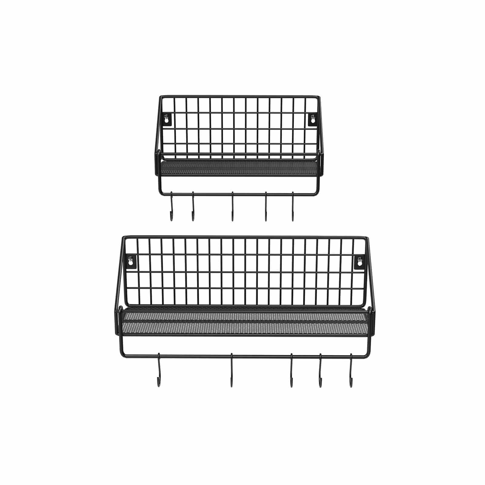 2 Wandregale Industrie-Design Schwarz-LFS02BK 2 Wandregale Industrie-Design Schwarz-LFS02BK