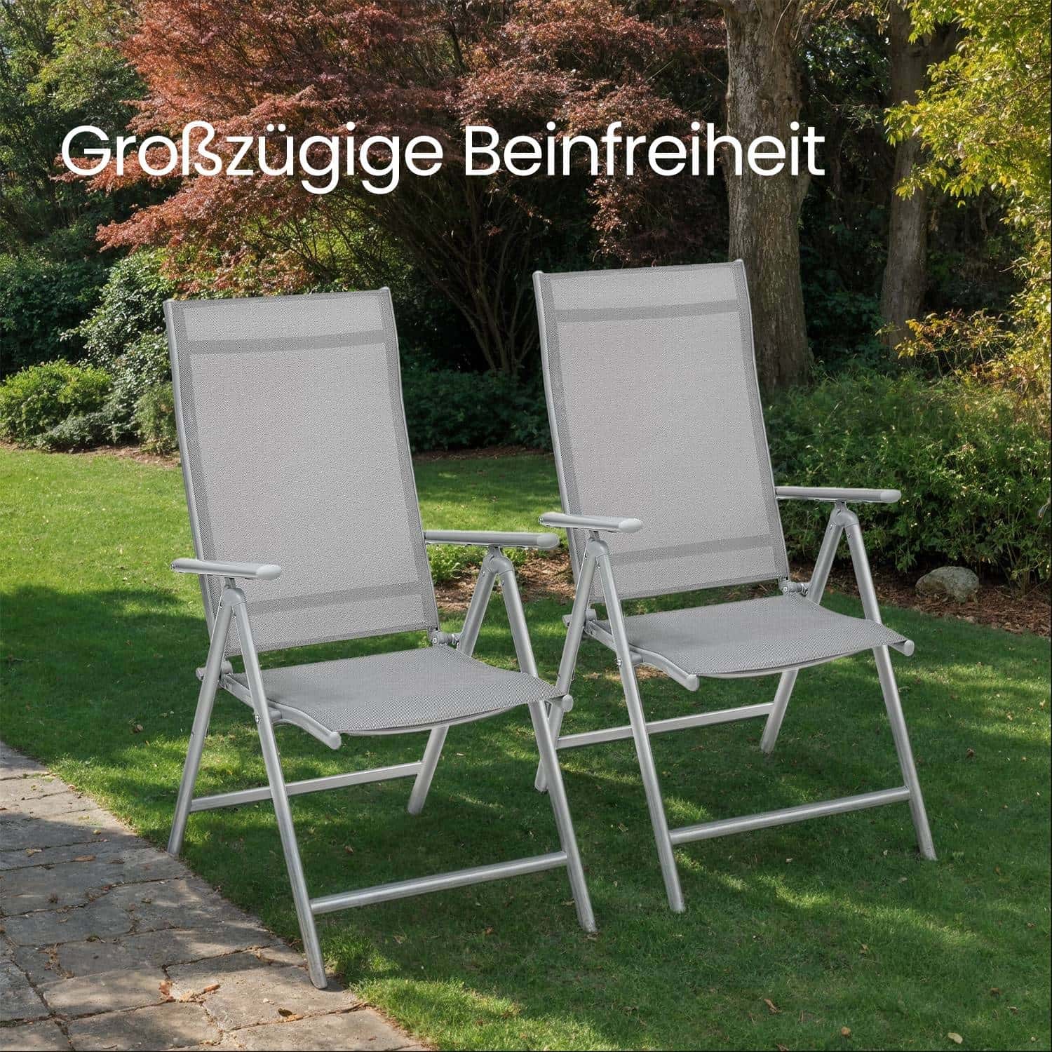 Gartenstühle 2er Set grau Gartenstühle 2er Set grau