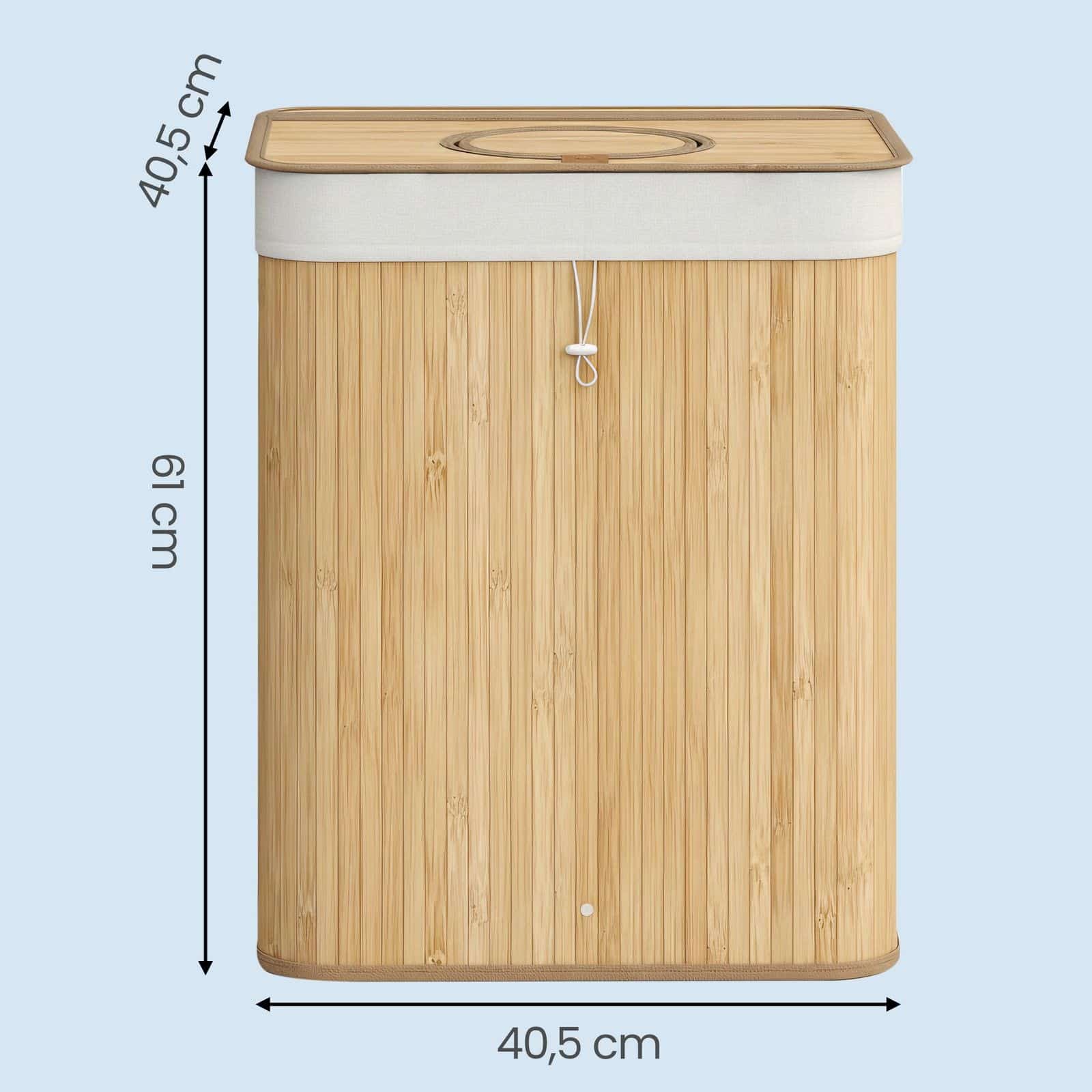 Pfandflaschen-Sammelbehälter, 95 L Pfandflaschen-Behälter, Bambus Pfandflaschen-Sammelbehälter, 95 L Pfandflaschen-Behälter, Bambus