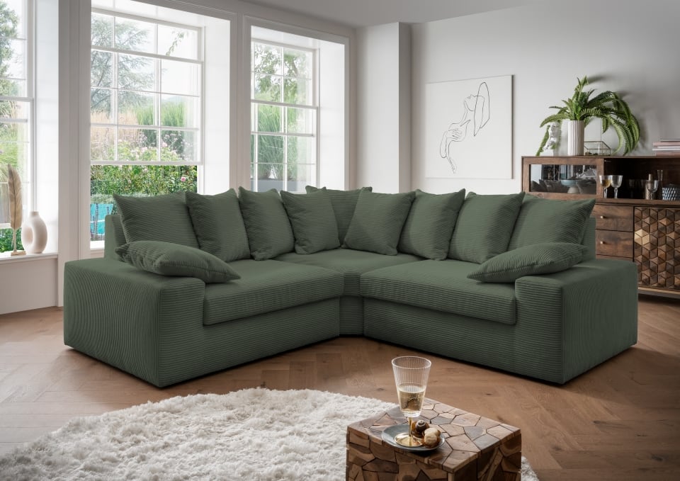 Ecksofa Sassari von Benformato: Gemütliche Eleganz in Cord – Perfekte Kuschelecke für dein Zuhause