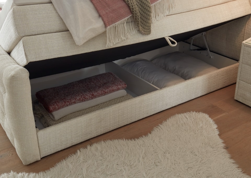 Boxspringbett Nevada von ED Exciting Design mit Bettkasten | Härtegrad H2, Stoff Cremona-Mikrofaser Boxspringbett Nevada von ED Exciting Design mit Bettkasten | Härtegrad H2, Stoff Cremona-Mikrofaser