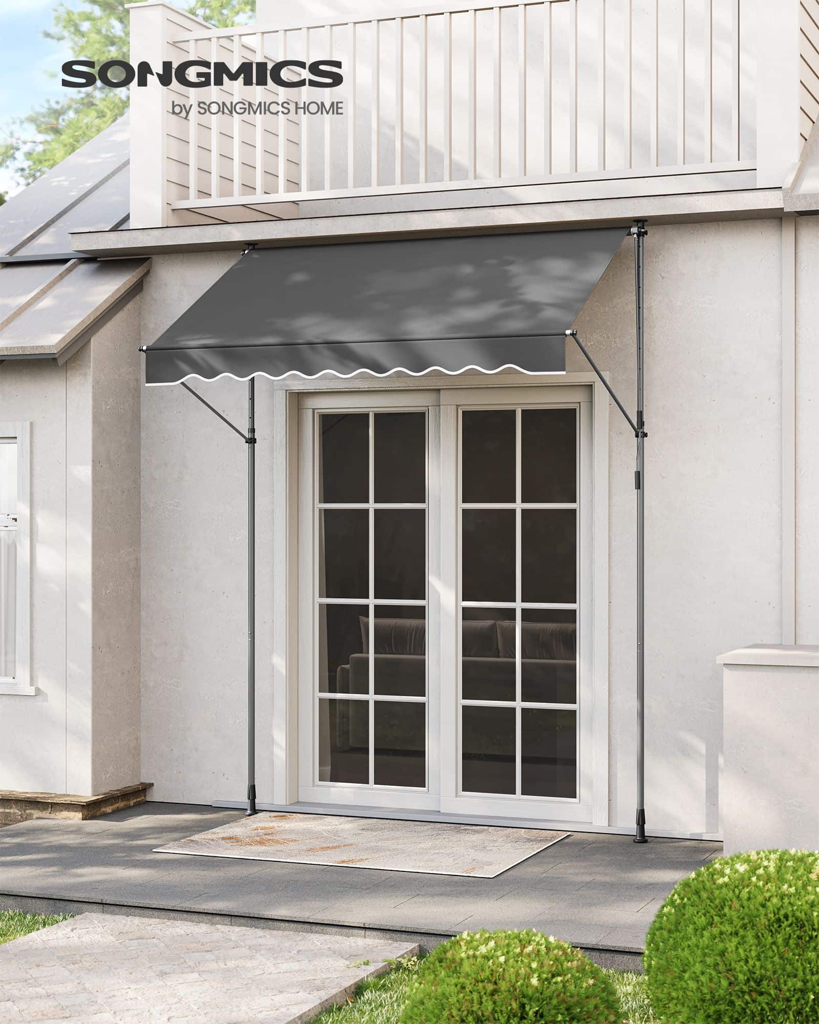 Klemmmarkise 200 x 120 cm mit Handkurbel für Sonnenschutz Klemmmarkise 200 x 120 cm mit Handkurbel für Sonnenschutz