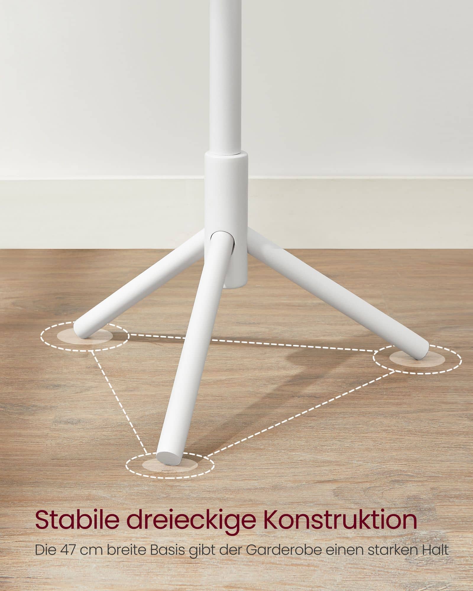 Freistehender Kleiderständer-B34RCR04WT Freistehender Kleiderständer-B34RCR04WT
