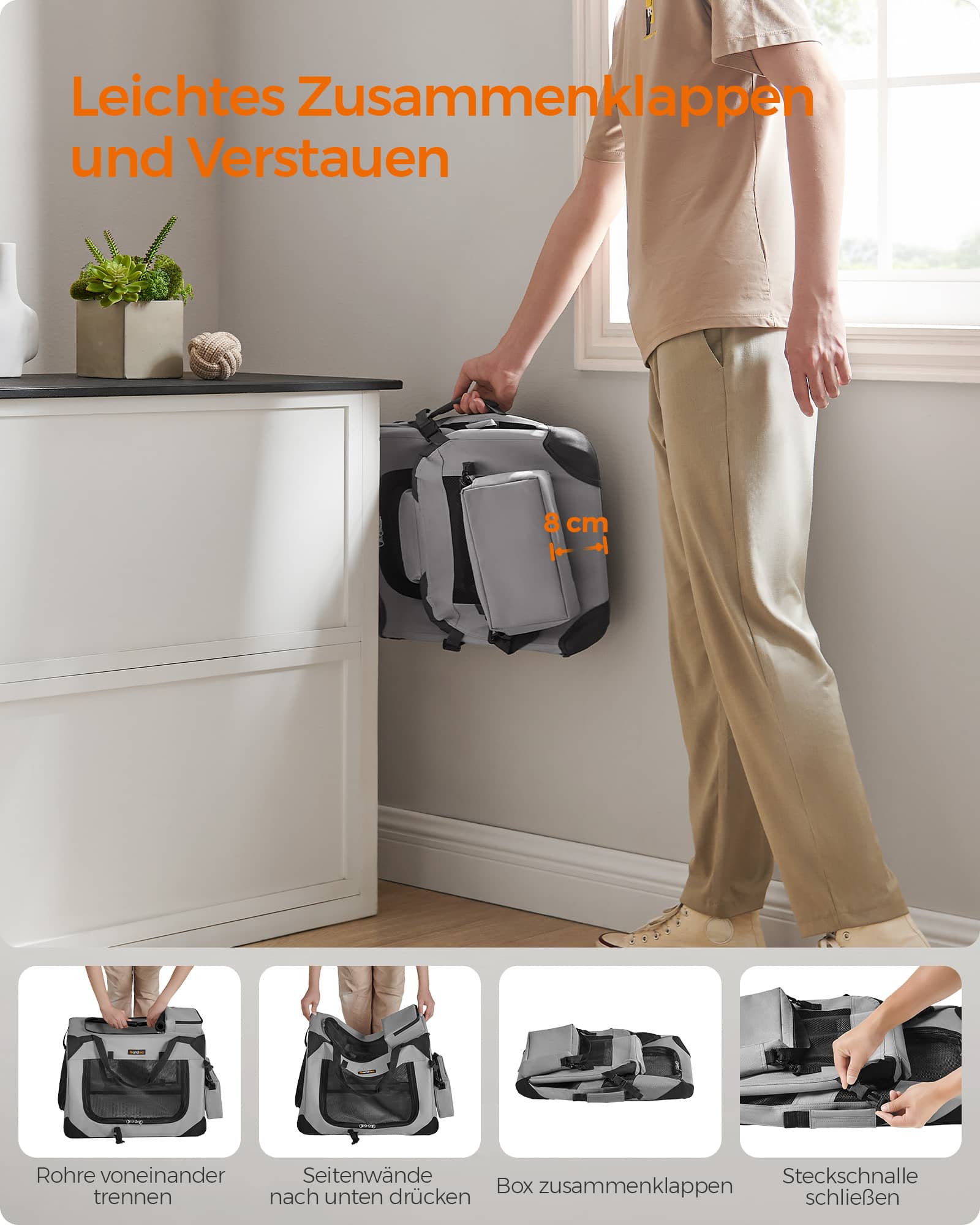 Hundebox S aus Oxford-Gewebe mit Griffen Hundebox S aus Oxford-Gewebe mit Griffen