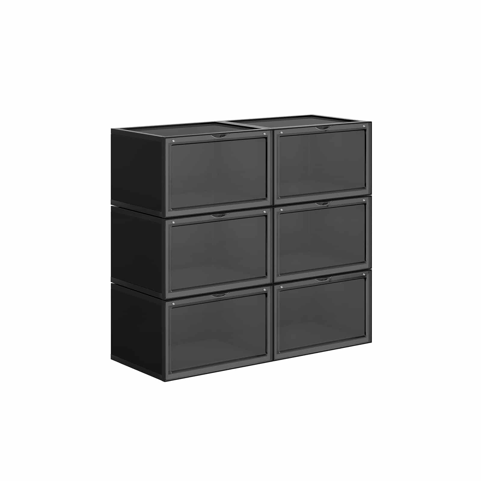 Schuhboxen 6er Set Schwarz-LSP06CB Schuhboxen 6er Set Schwarz-LSP06CB