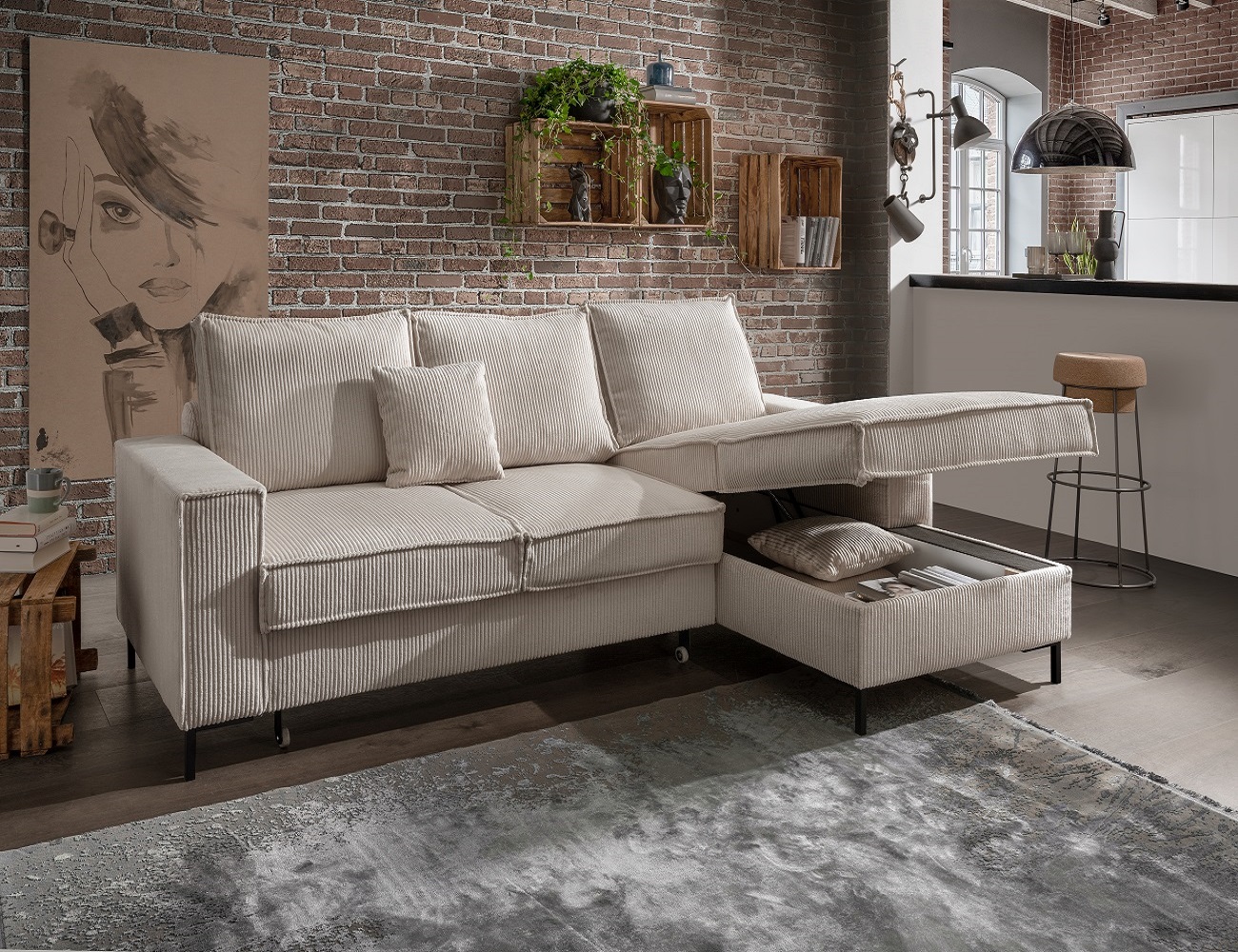 Ecksofa Rom – Die Wohlfühloase mit Schlaffunktion Ecksofa Rom – Die Wohlfühloase mit Schlaffunktion