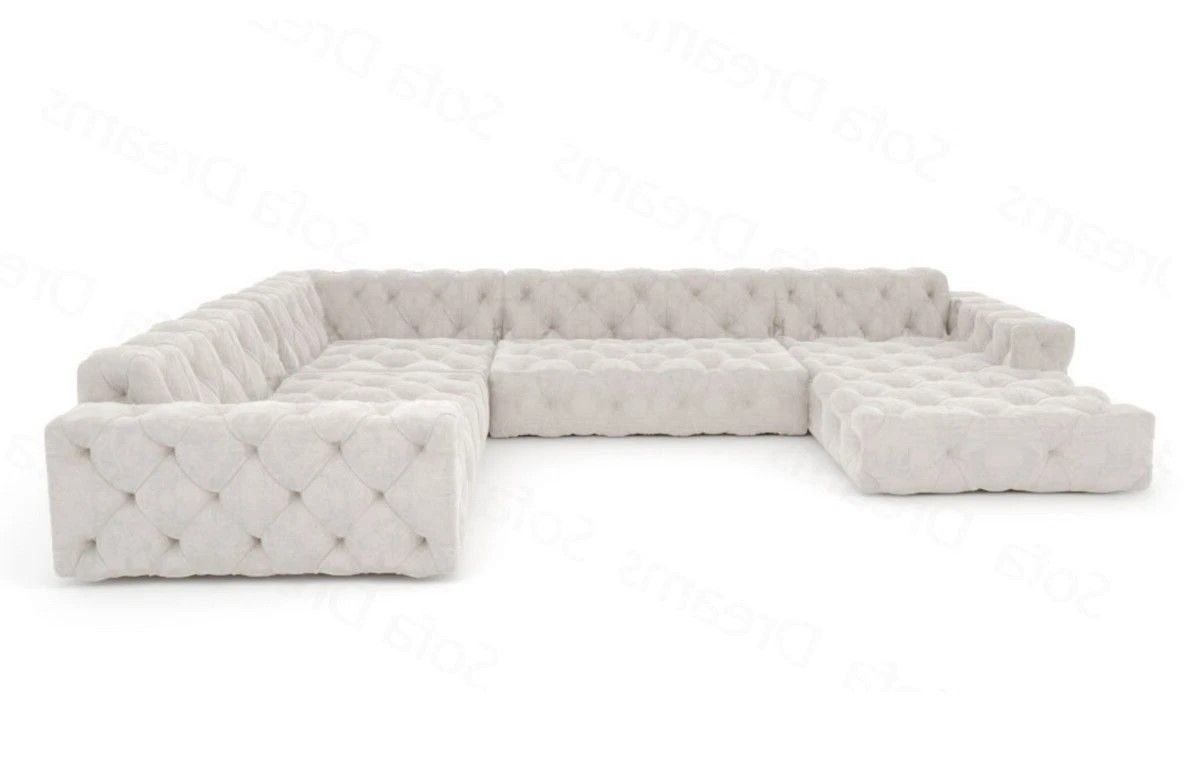 Wohnlandschaft Menorca U-Form Beige – Modernes Designersofa