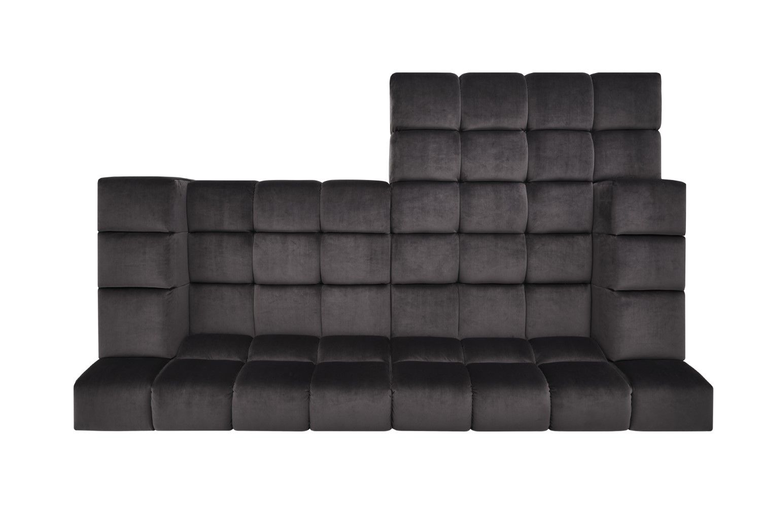 Ecksofa Forum im Velours-Stoff mit Sitztiefenverstellung - designwerk Ecksofa Forum im Velours-Stoff mit Sitztiefenverstellung - designwerk