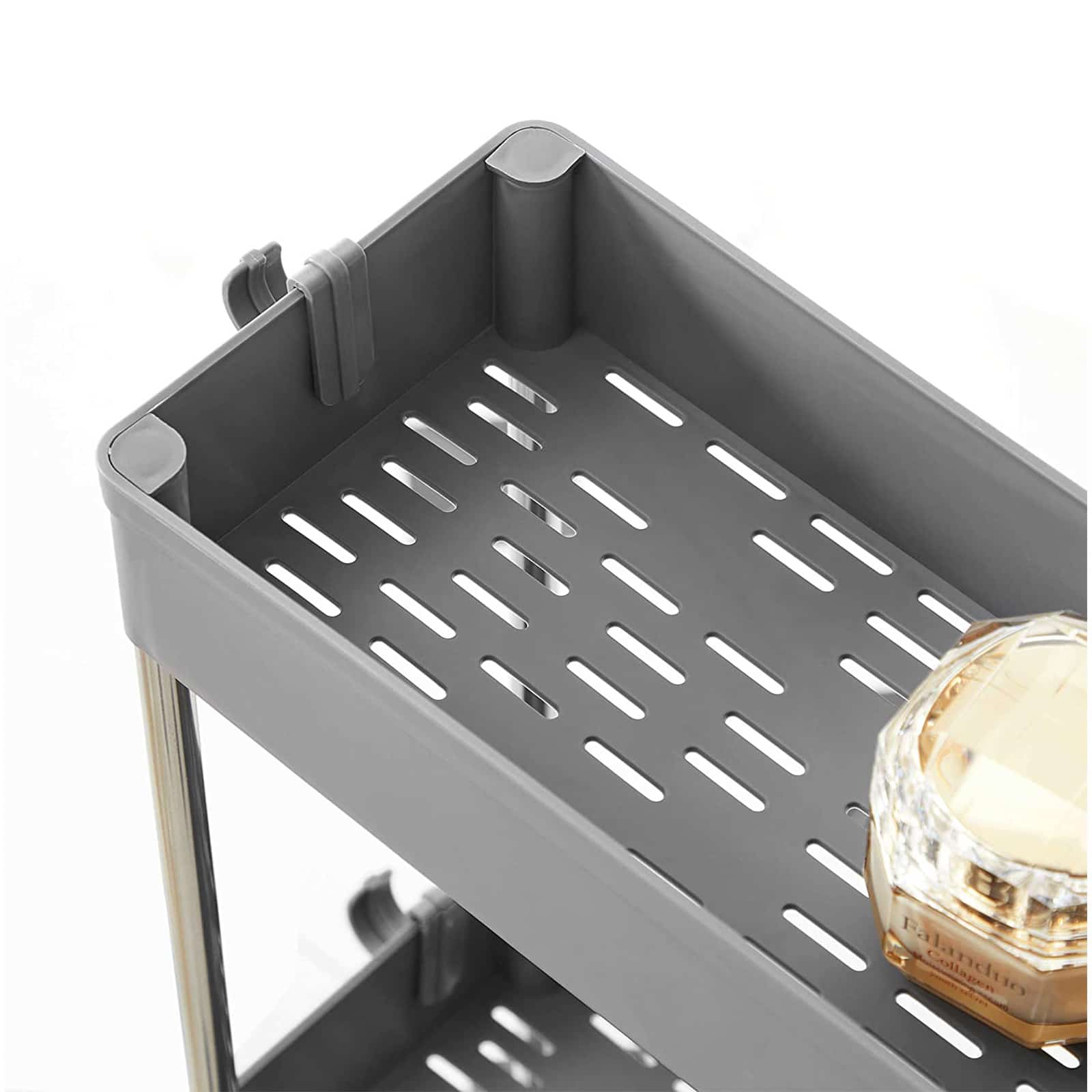 Rollwagen mit 3 Ebenen Grau-KSC007G01