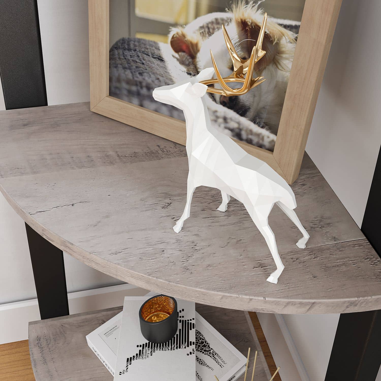 ULLS034M01-5 Eckregal mit 4 Ablagen