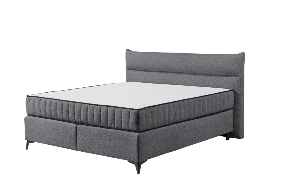 Boxspringbett Vlieland von ED Exciting Farbe Anthrazit Design mit H3/H4 Duo-Matratze 180 x 200 cm Boxspringbett Vlieland von ED Exciting Farbe Anthrazit Design mit H3/H4 Duo-Matratze 180 x 200 cm