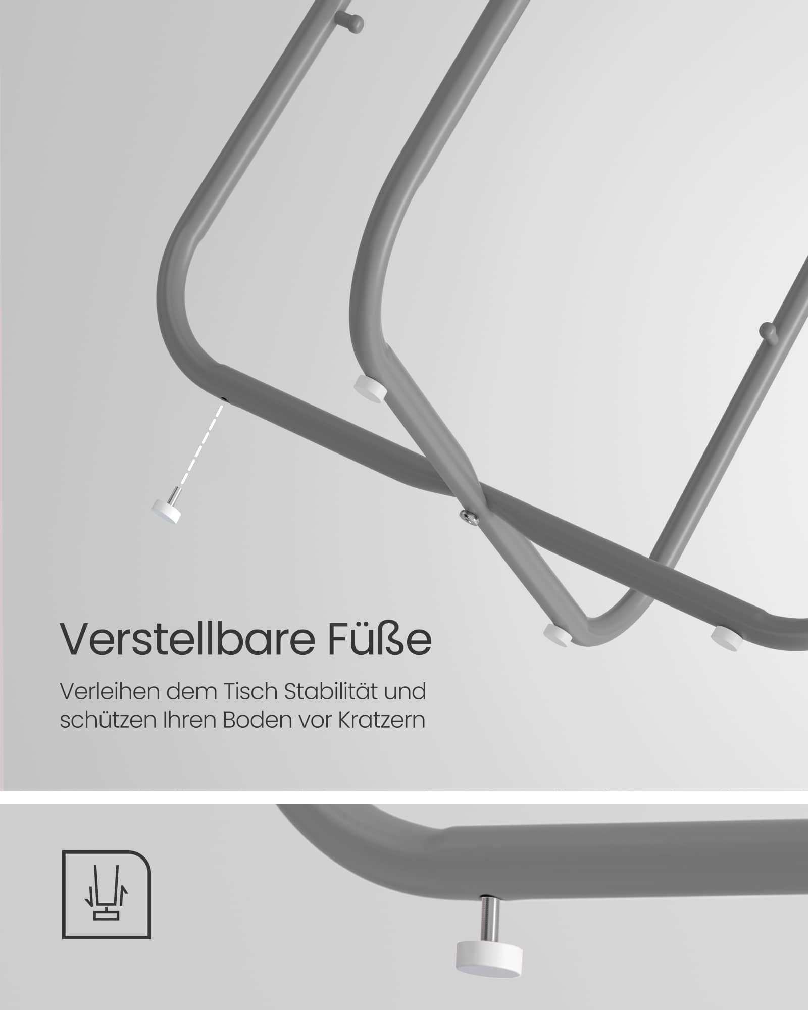 Beistelltisch rund mit Korb aus Stoff Beistelltisch rund mit Korb aus Stoff